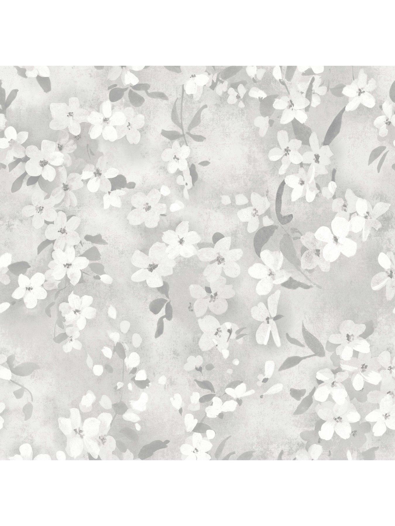 Image 5 of 7 of The Very Collection Blossom Soft White Wallpaper