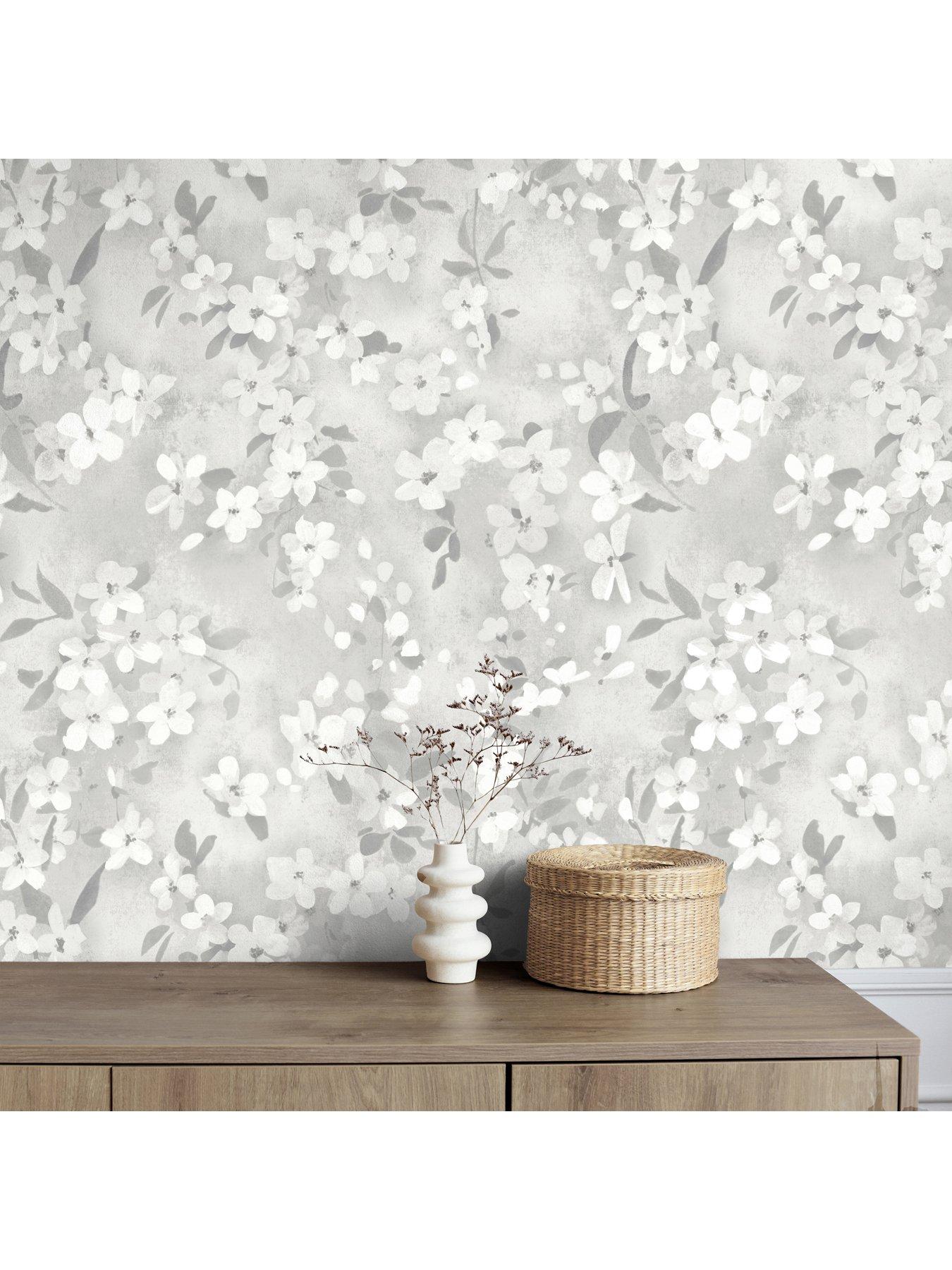 Image 6 of 7 of The Very Collection Blossom Soft White Wallpaper
