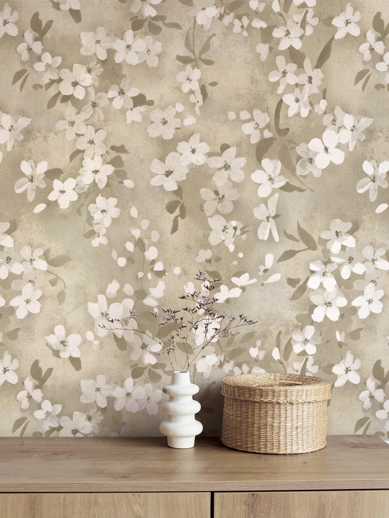 Image 1 of 7 of The Very Collection Blossom Natural Wallpaper