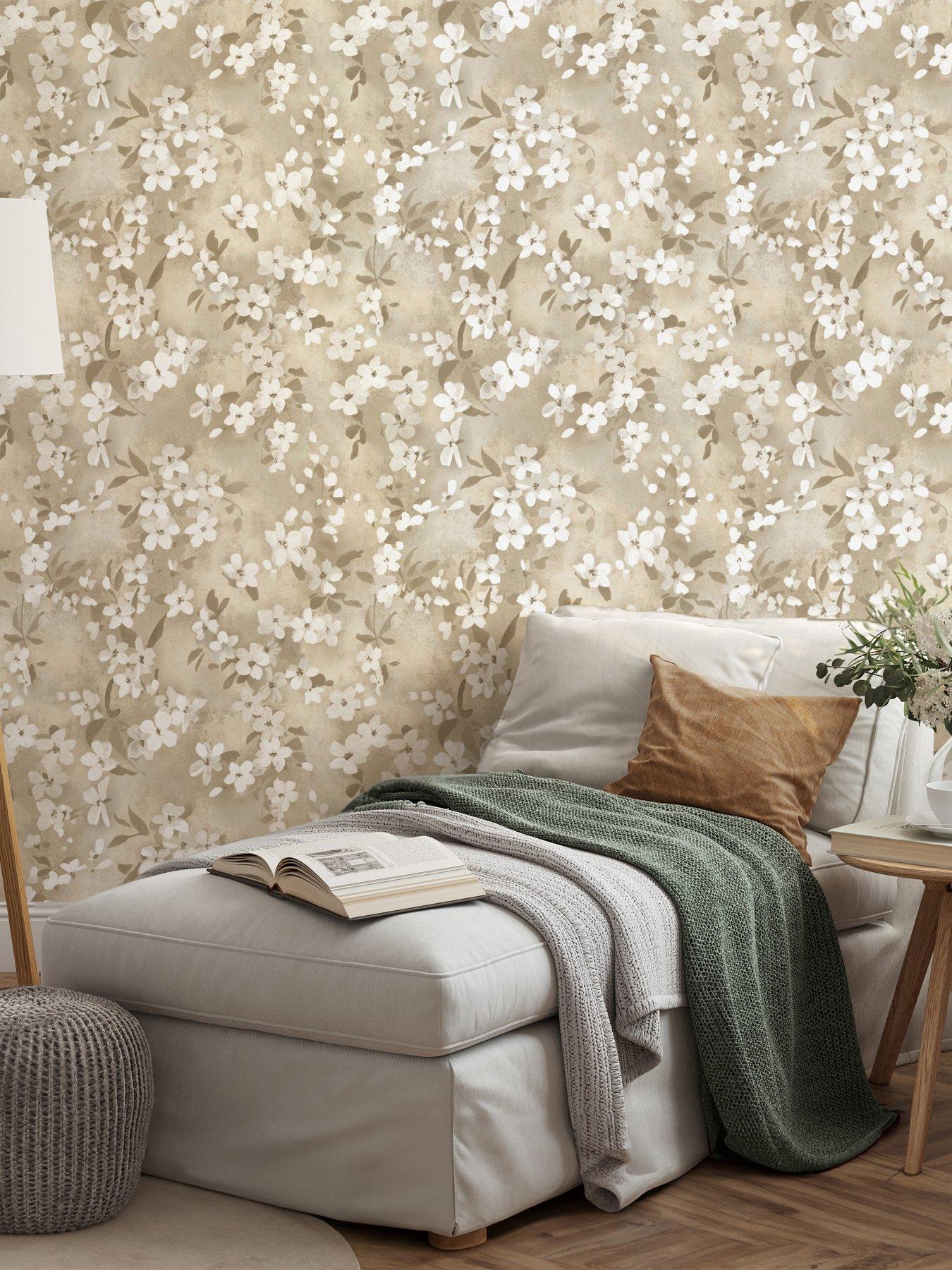 Image 2 of 7 of The Very Collection Blossom Natural Wallpaper