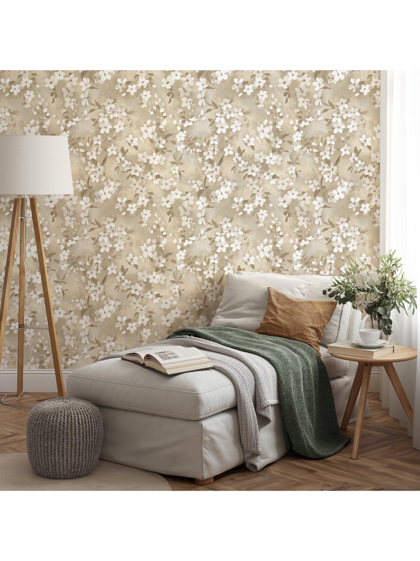 Image 4 of 7 of The Very Collection Blossom Natural Wallpaper