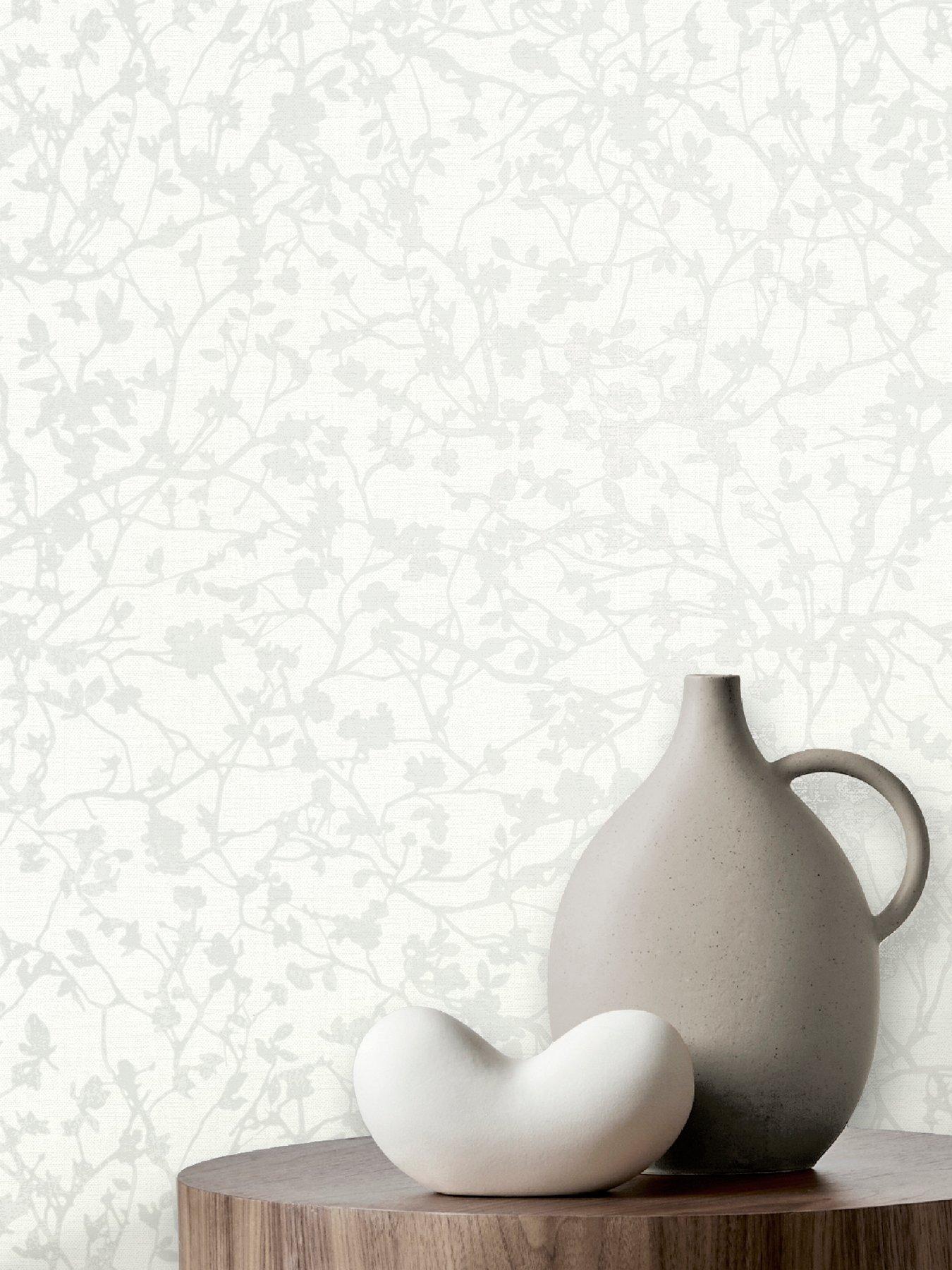 Image 2 of 6 of The Very Collection Sprig White Wallpaper