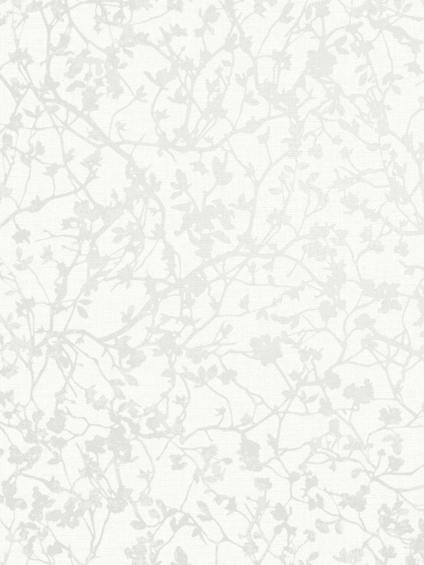 Image 3 of 6 of The Very Collection Sprig White Wallpaper