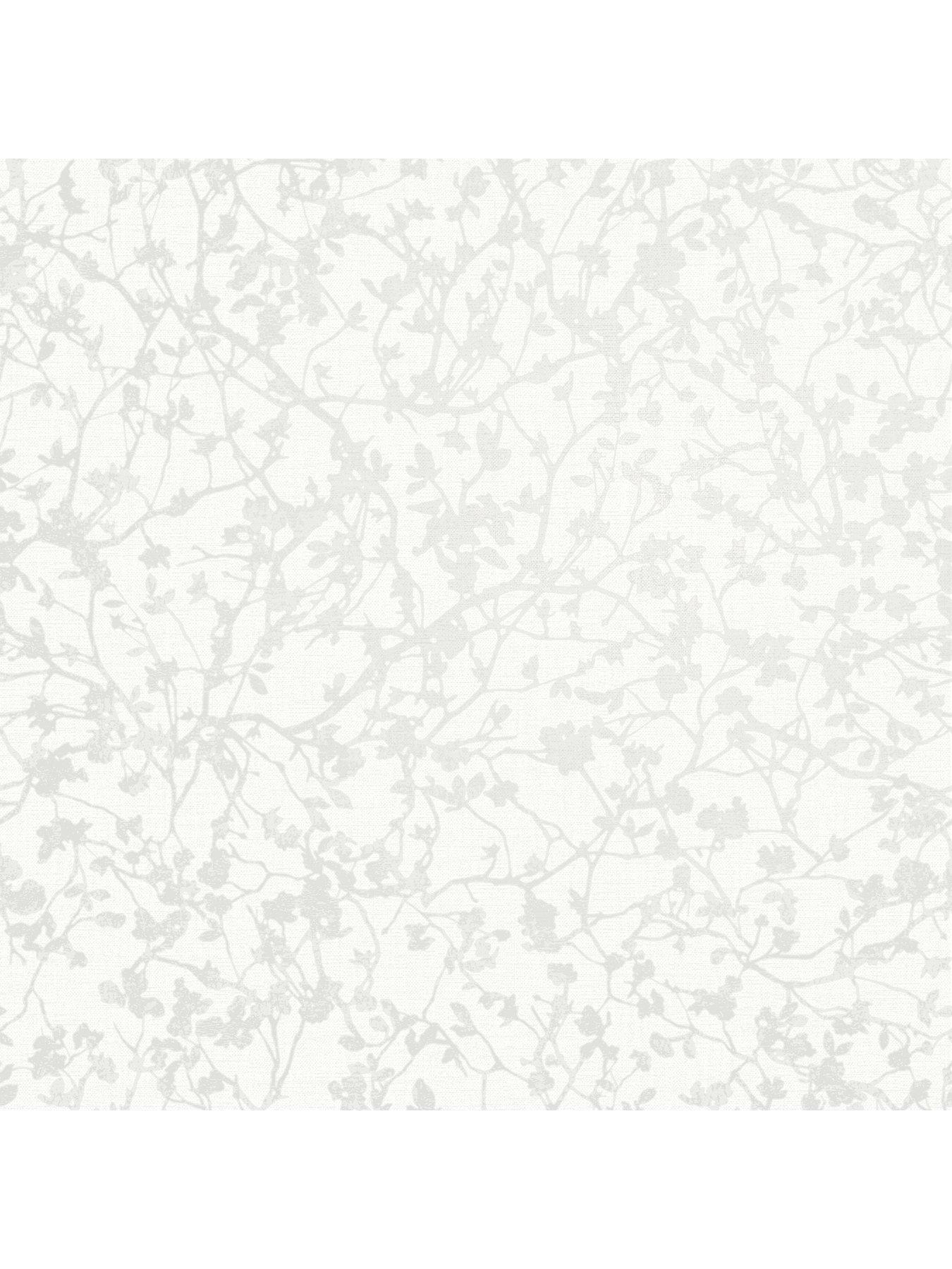 Image 4 of 6 of The Very Collection Sprig White Wallpaper
