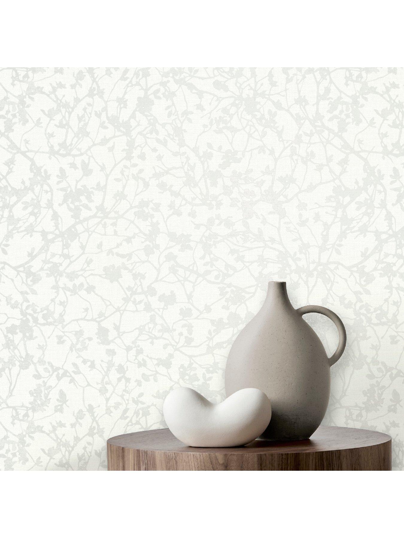 Image 5 of 6 of The Very Collection Sprig White Wallpaper