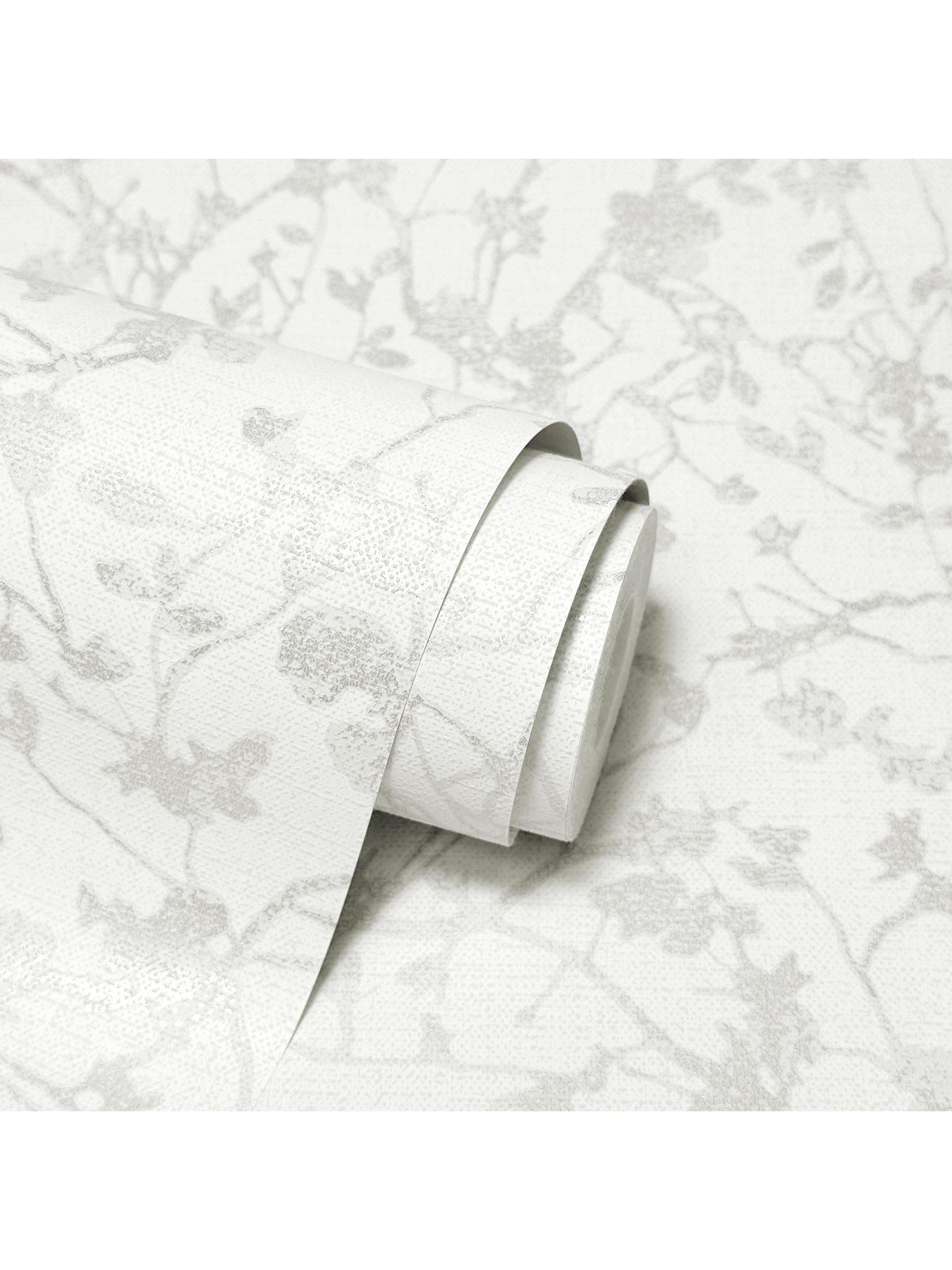 Image 6 of 6 of The Very Collection Sprig White Wallpaper
