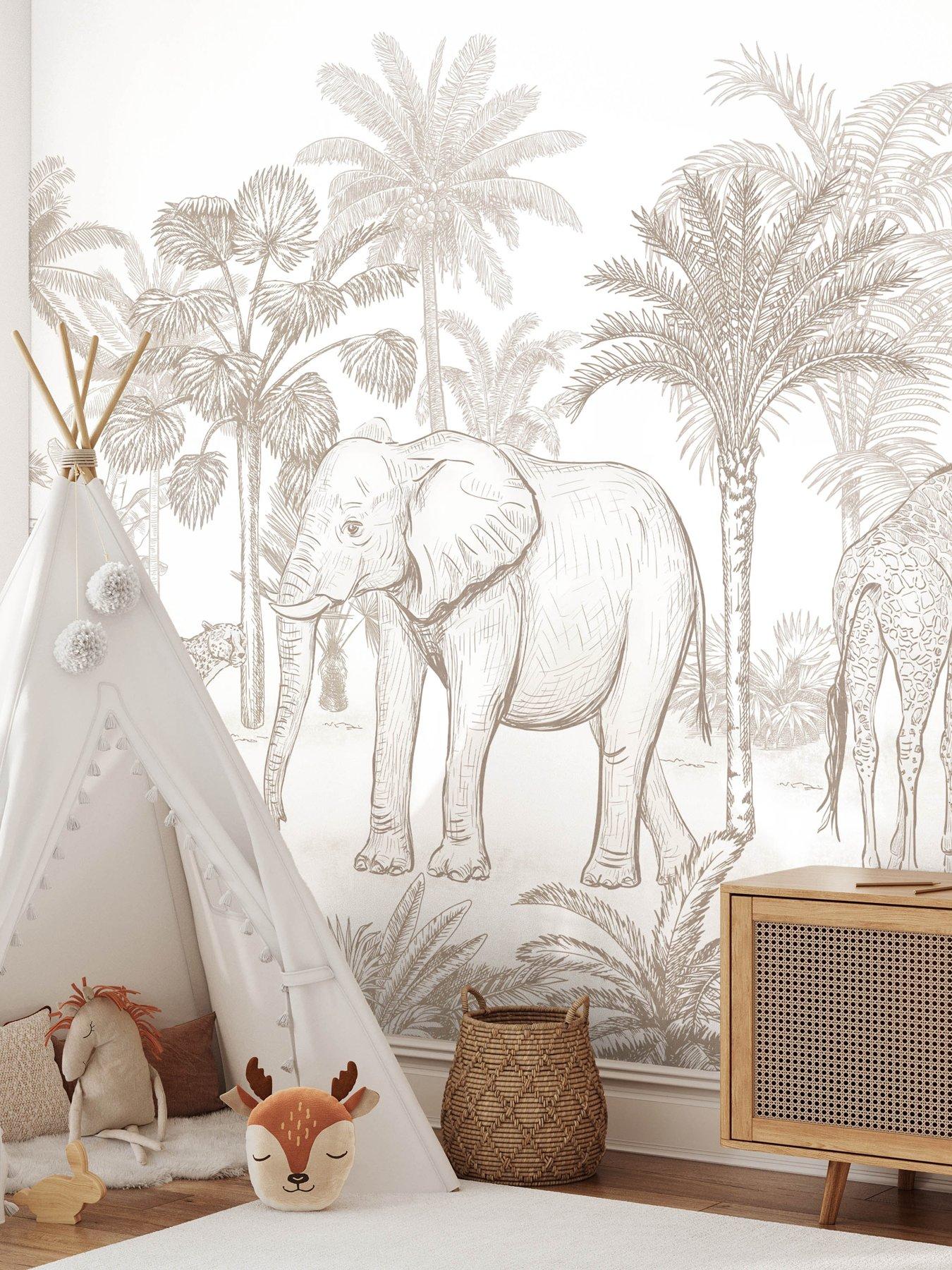 The Very Collection Safari Mural Natural