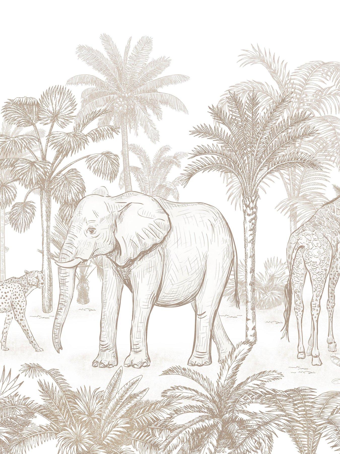  image of the-very-collection-safari-mural-natural