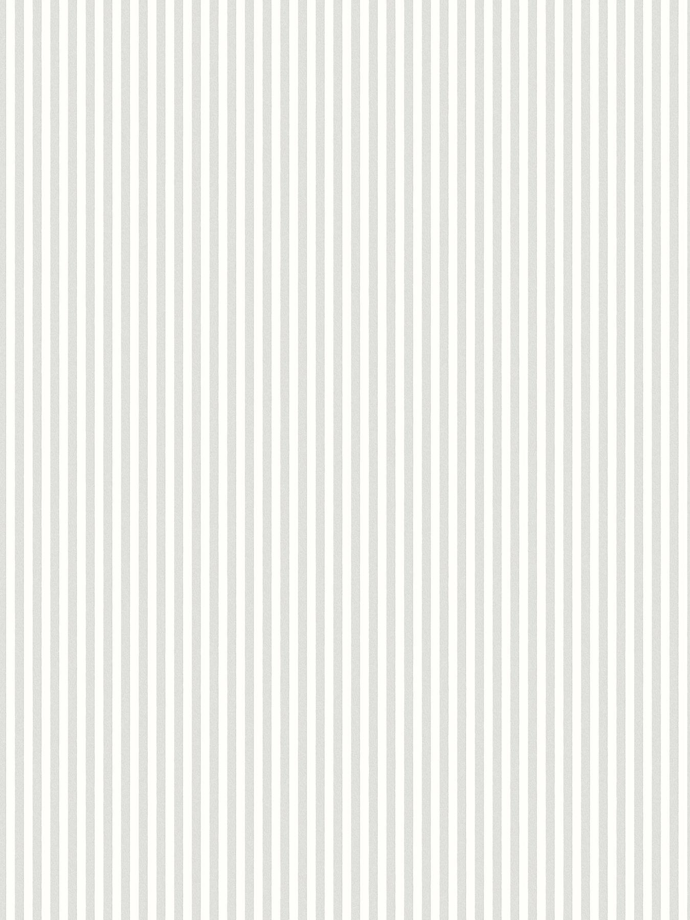 Image 3 of 8 of The Very Collection Mini Ticking Stripe Grey Wallpaper