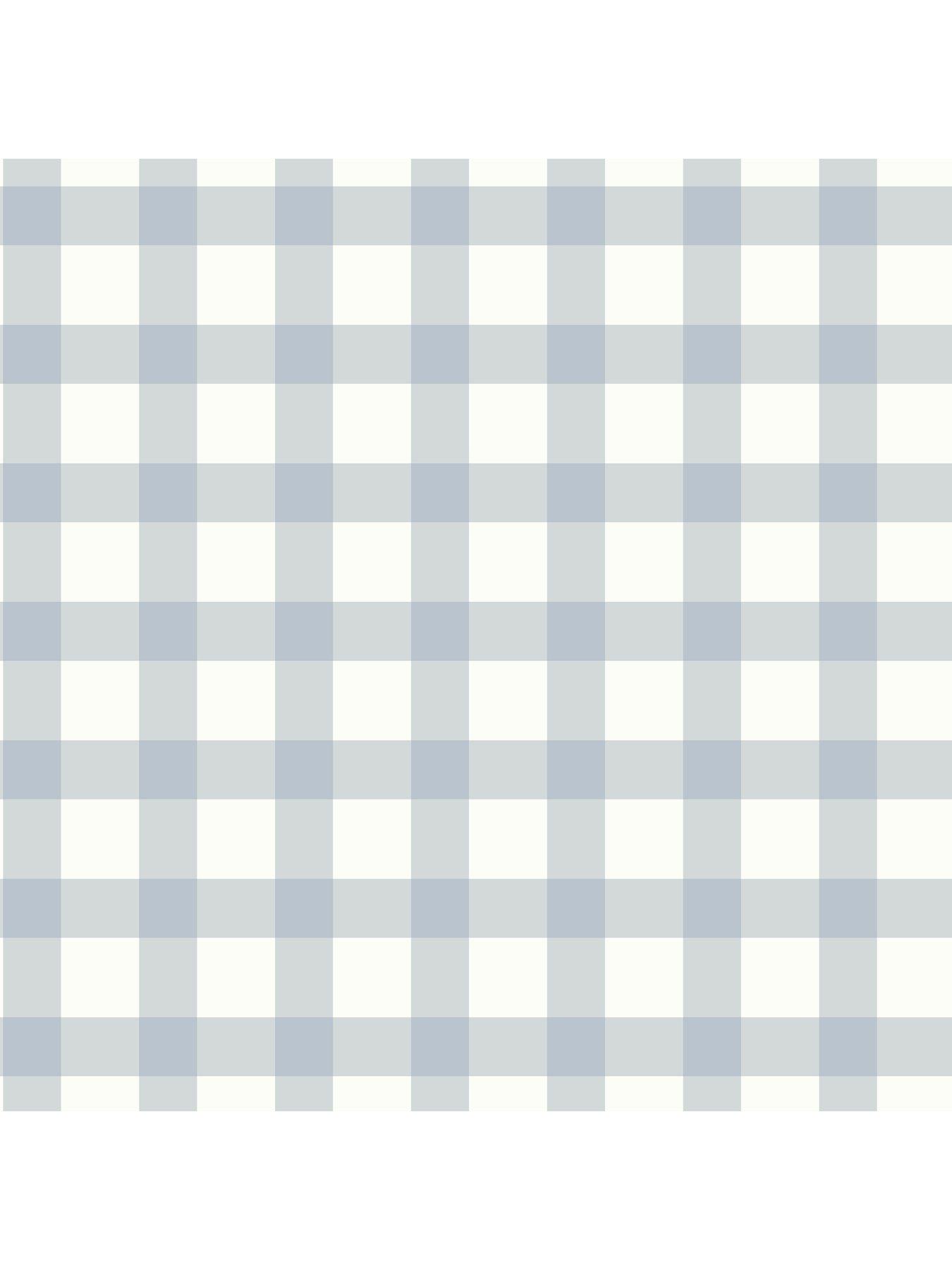  image of the-very-collection-gingham-blue-wallpaper
