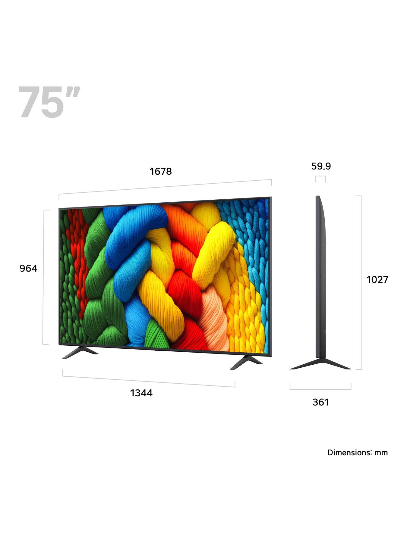 Image 2 of 7 of LG NANO80A 75" NanoCell AI 4K HDR Smart AI TV - 75NANO80A6B.AEK