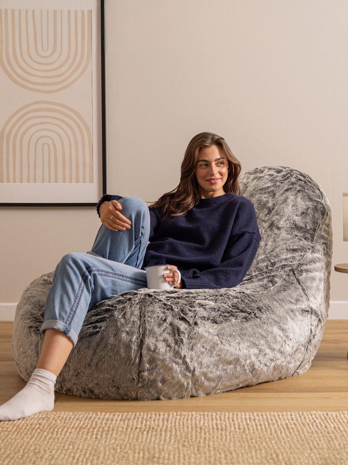 Image 3 of 7 of Icon Beanbags Faux Fur Dream Lounger Bean Bag