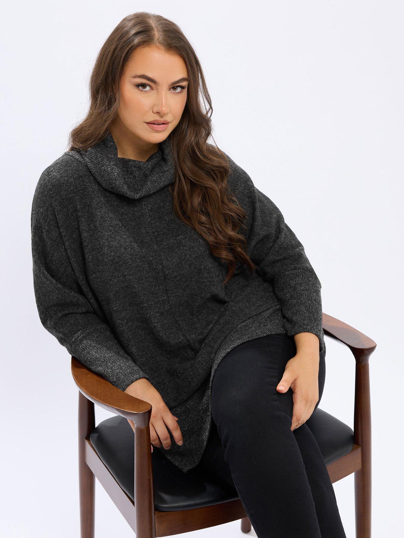 Yours Curve Soft Touch Jumper - Black