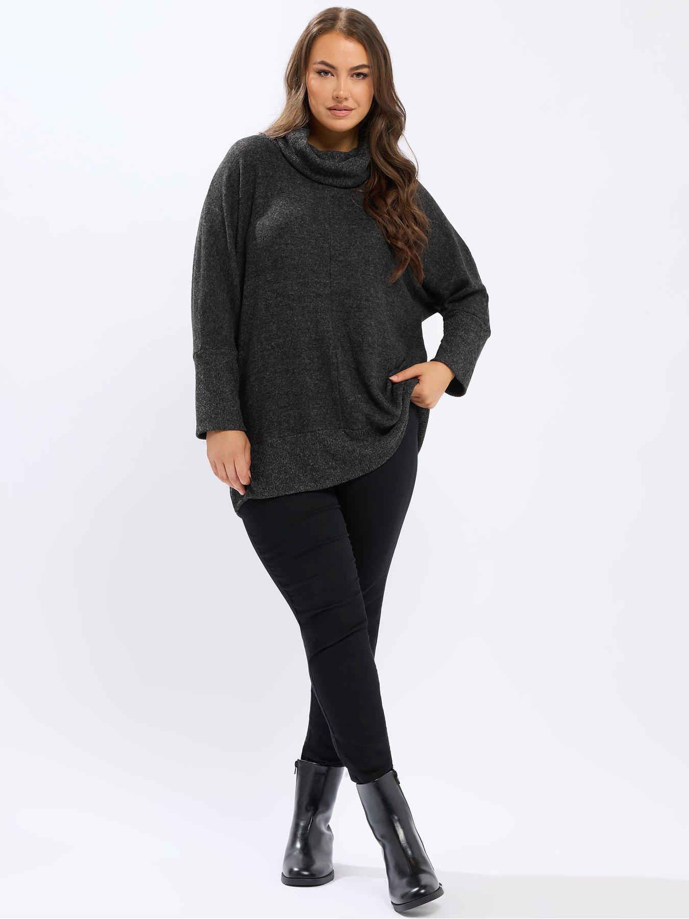 Image 3 of 4 of Yours Curve Soft Touch Jumper - Black