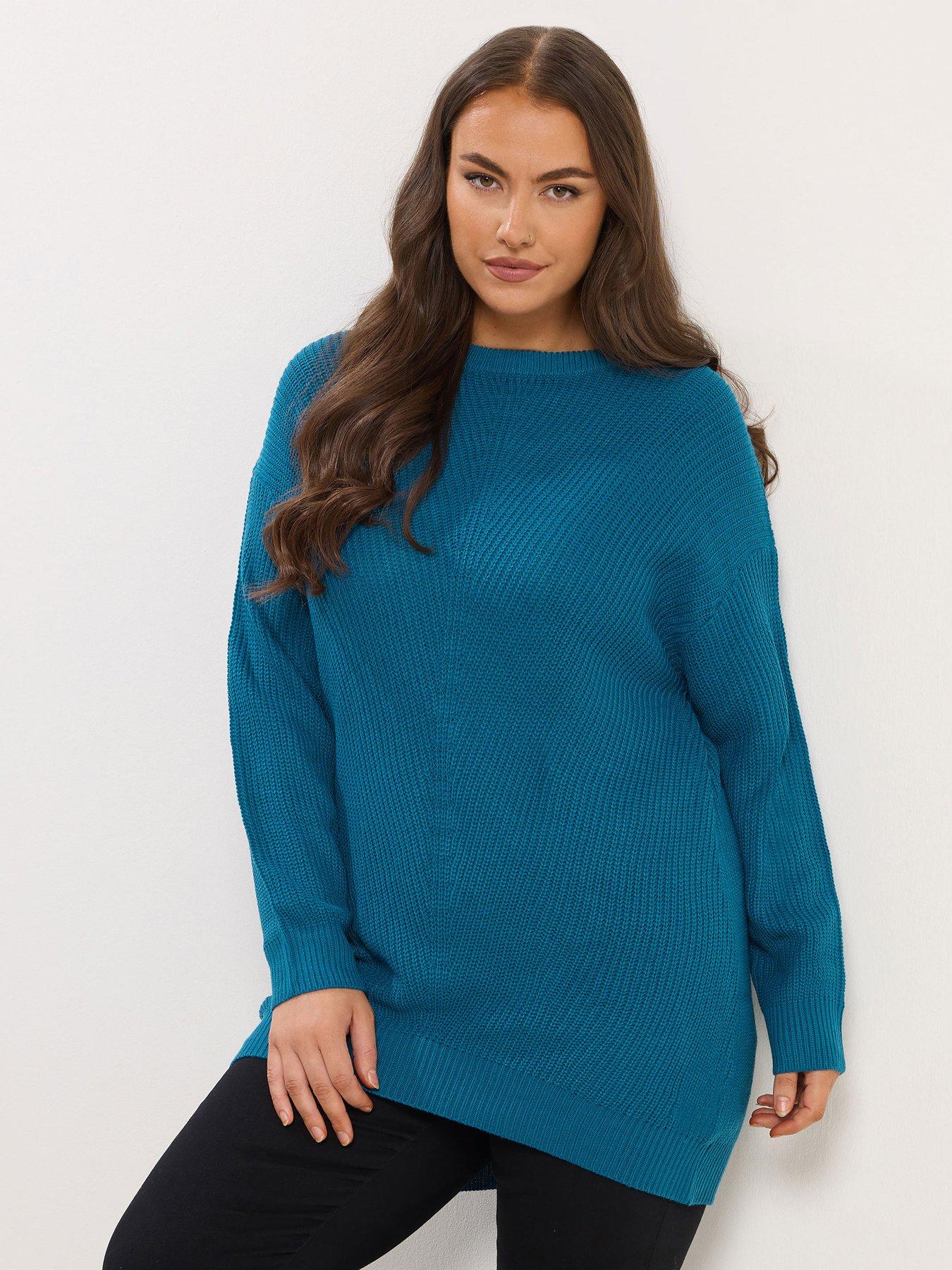 Yours Curve Essential Jumper - Blue