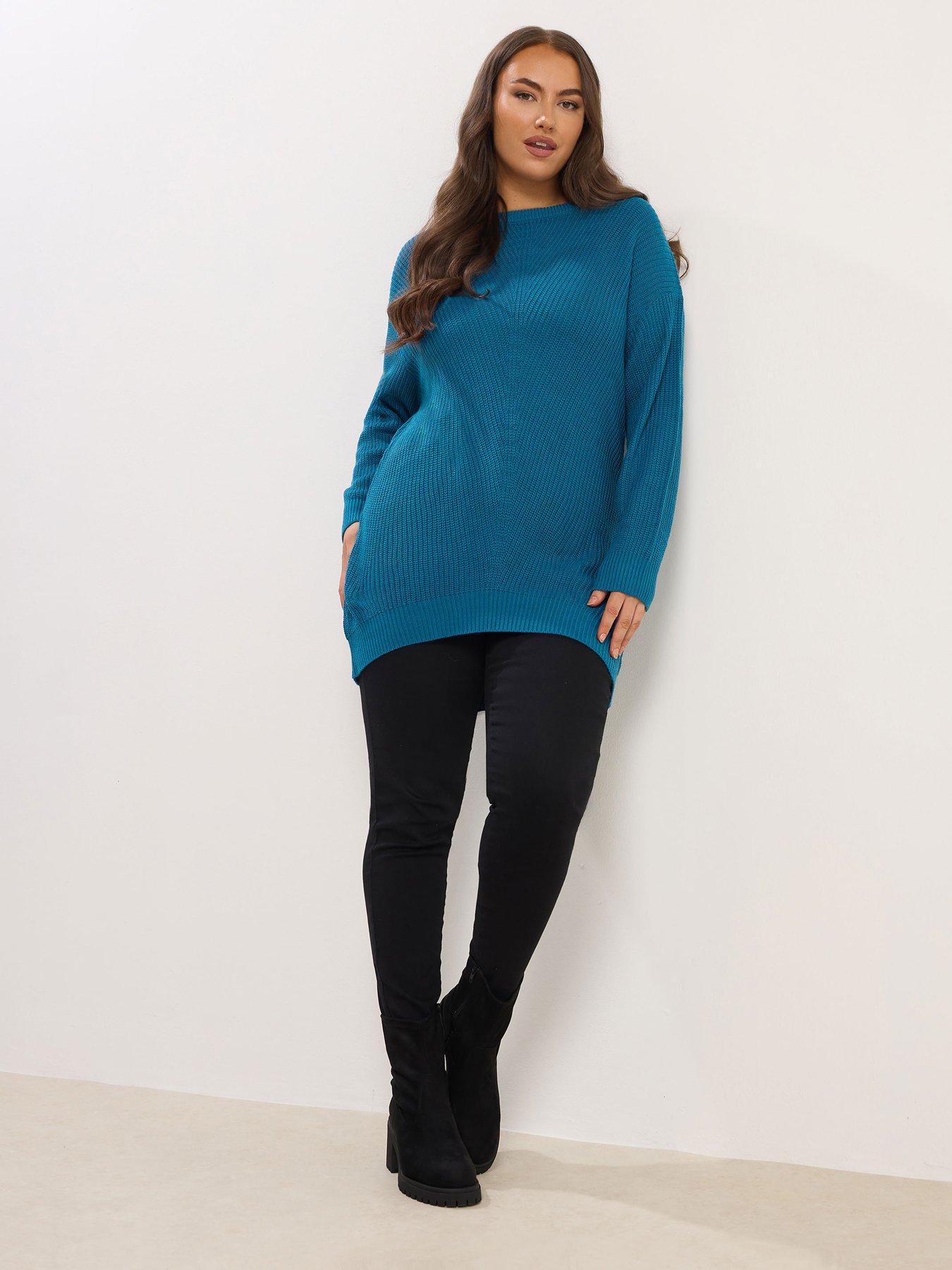 Image 3 of 4 of Yours Curve Essential Jumper - Blue