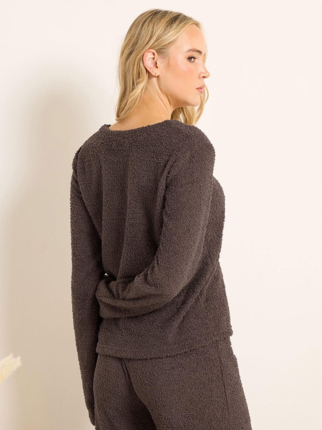 Image 2 of 6 of Long Tall Sally Tall Chenille Cardigan - Brown