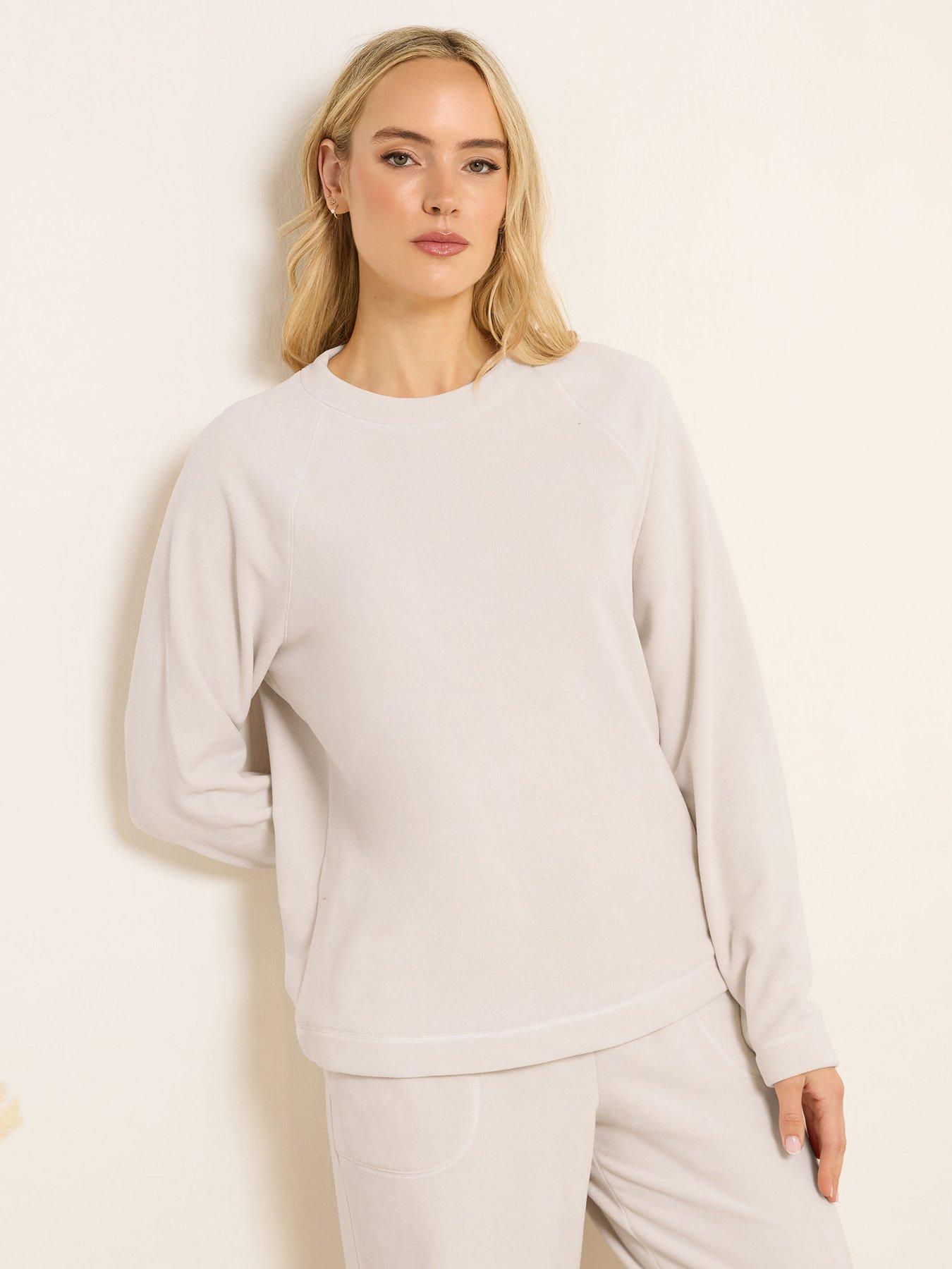 Long Tall Sally Tall Fleece Top - Ivory