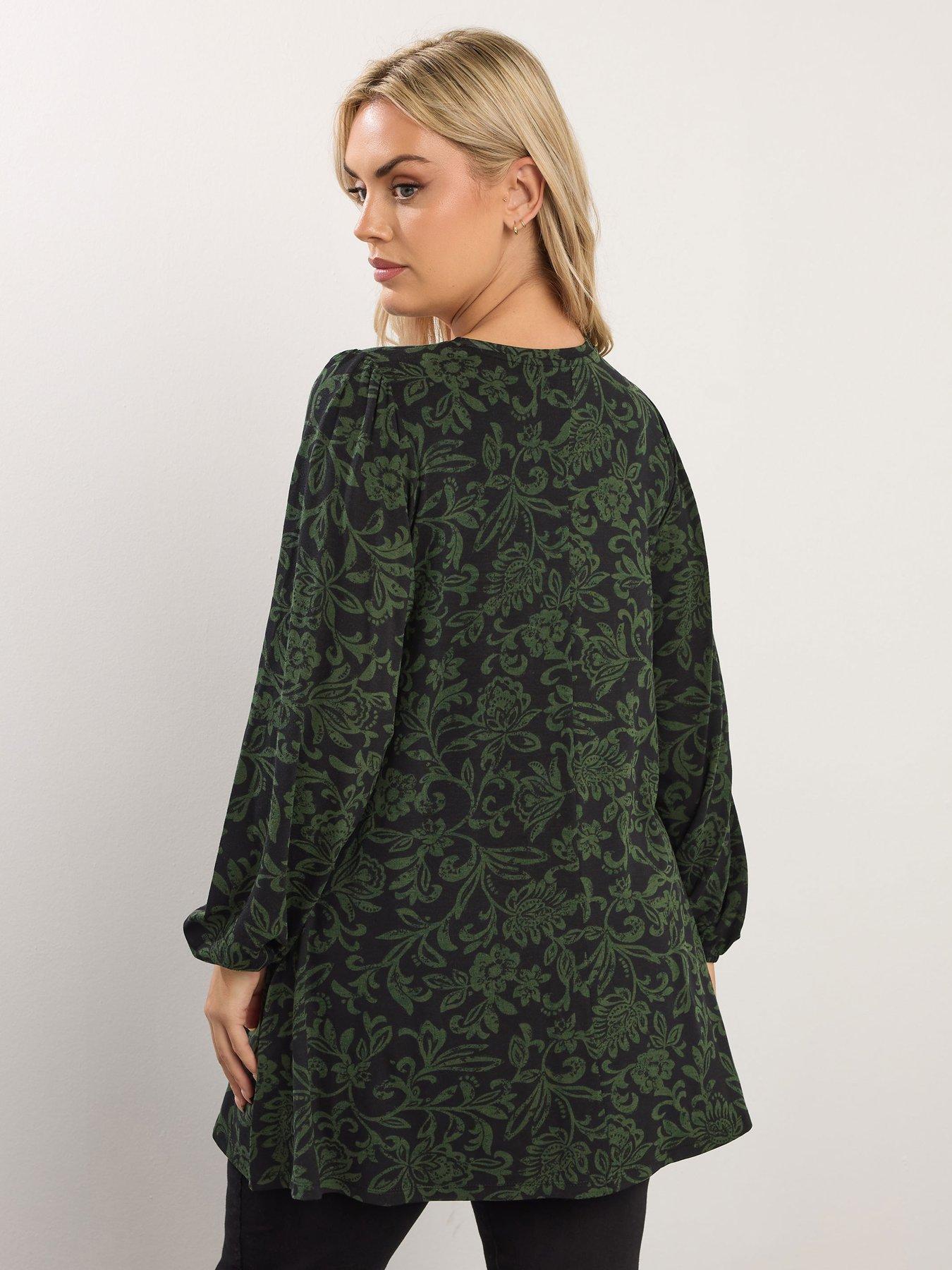 stillFront image of yours-curve-pleat-balloon-sleeve-top