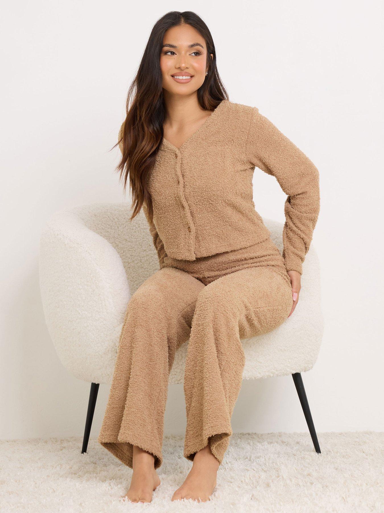 Image 3 of 5 of PixieGirl Petite Chenille Cardigan - Brown