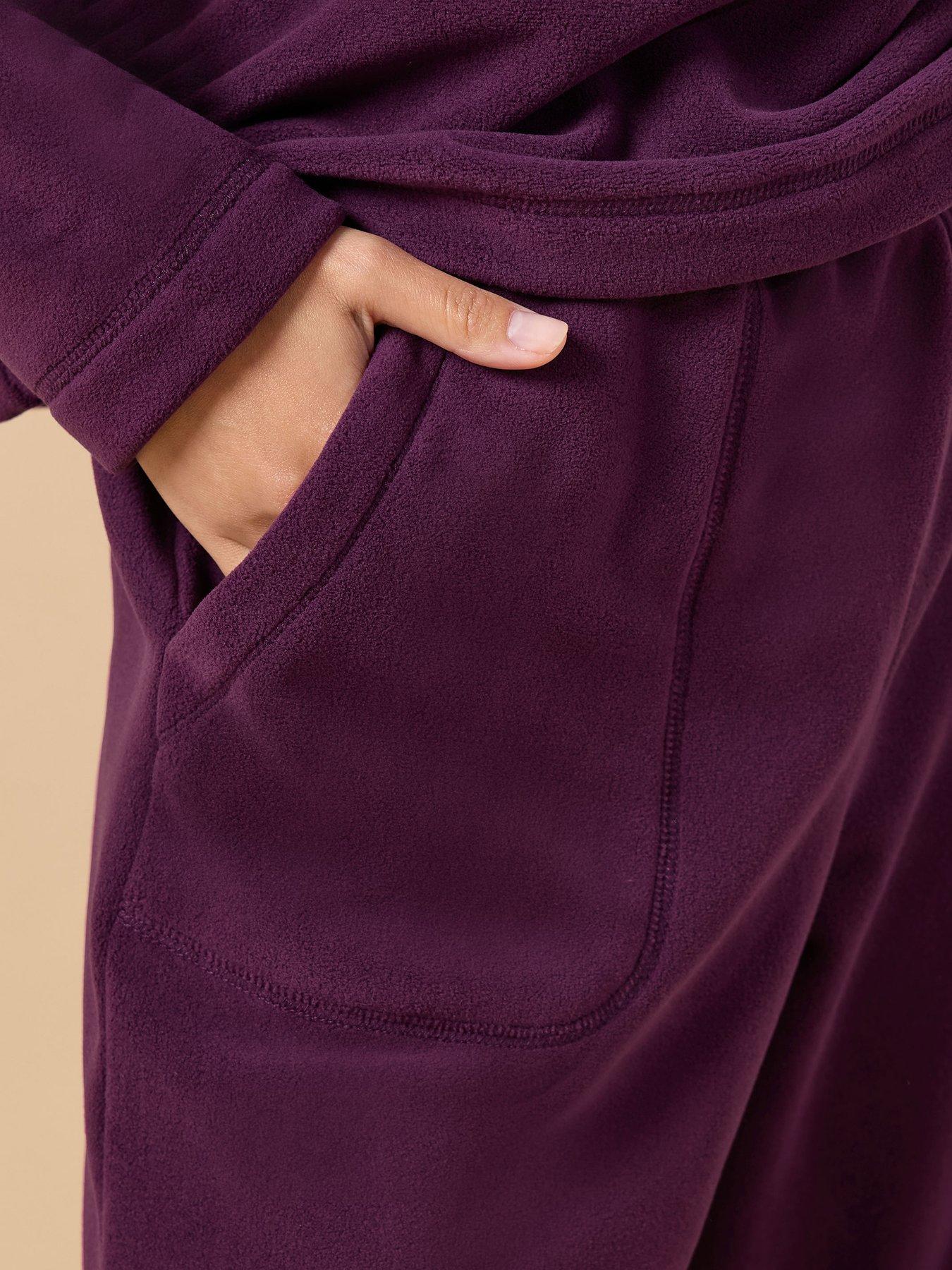 Image 4 of 5 of PixieGirl Petite Fleece Wide Leg Loung Trouser