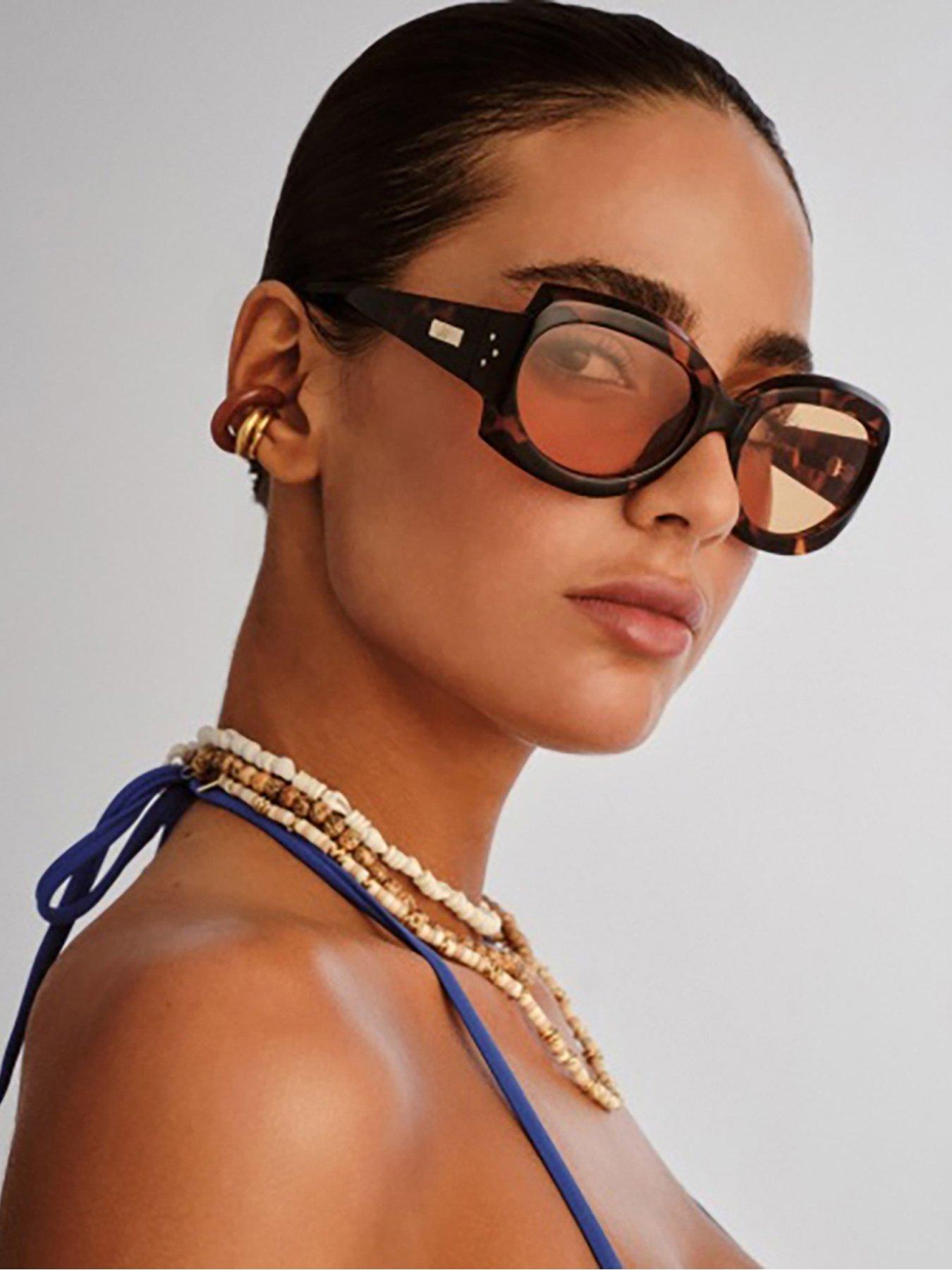 Image 1 of 6 of LE SPECS Loveliness Square Sunglasses - Tort