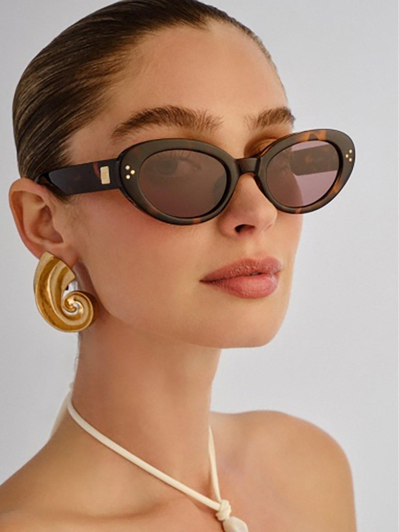 LE SPECS Tootsie Cat Eye Sunglasses - Brown