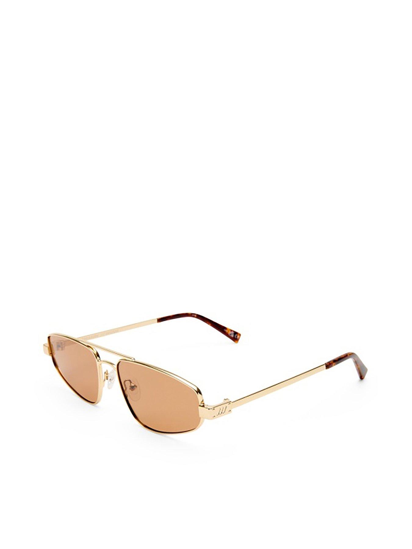  image of le-specs-treasure-aviator-sunglasses-gold