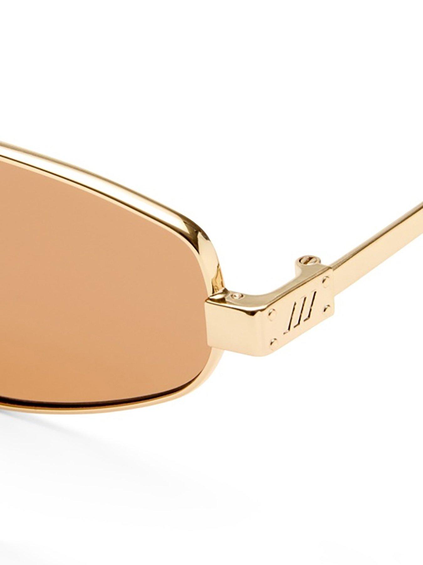  image of le-specs-treasure-aviator-sunglasses-gold