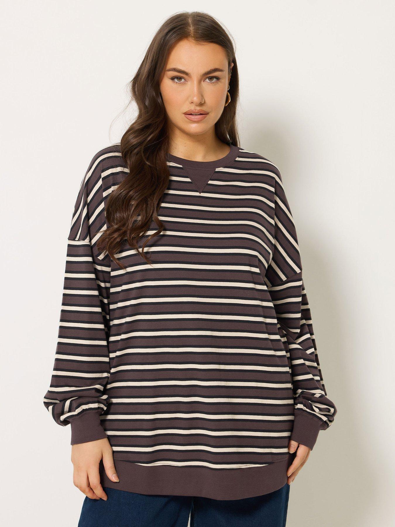 Yours Curve Balloon Sleeve Top - Brown