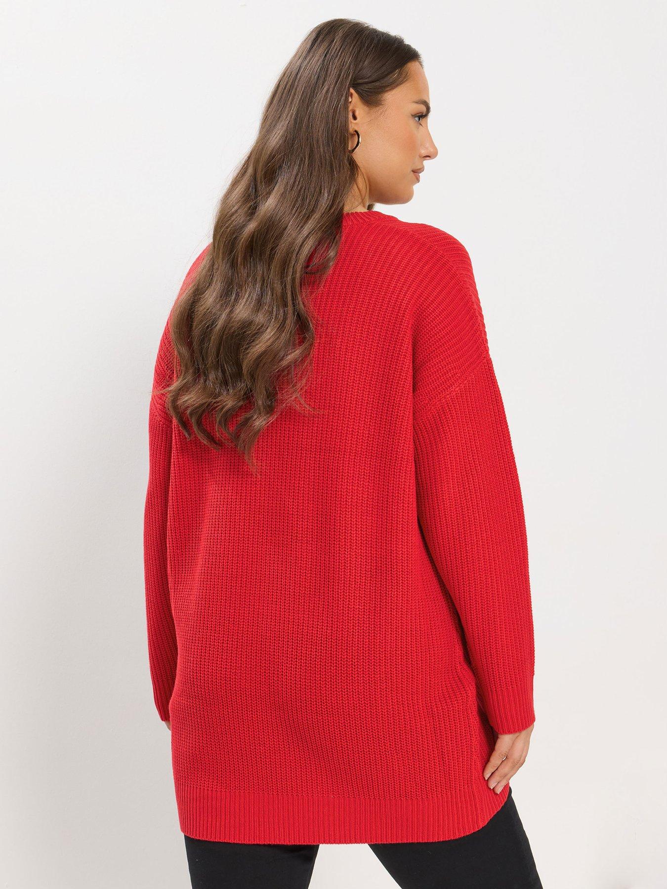 stillFront image of yours-curve-essential-jumper-red