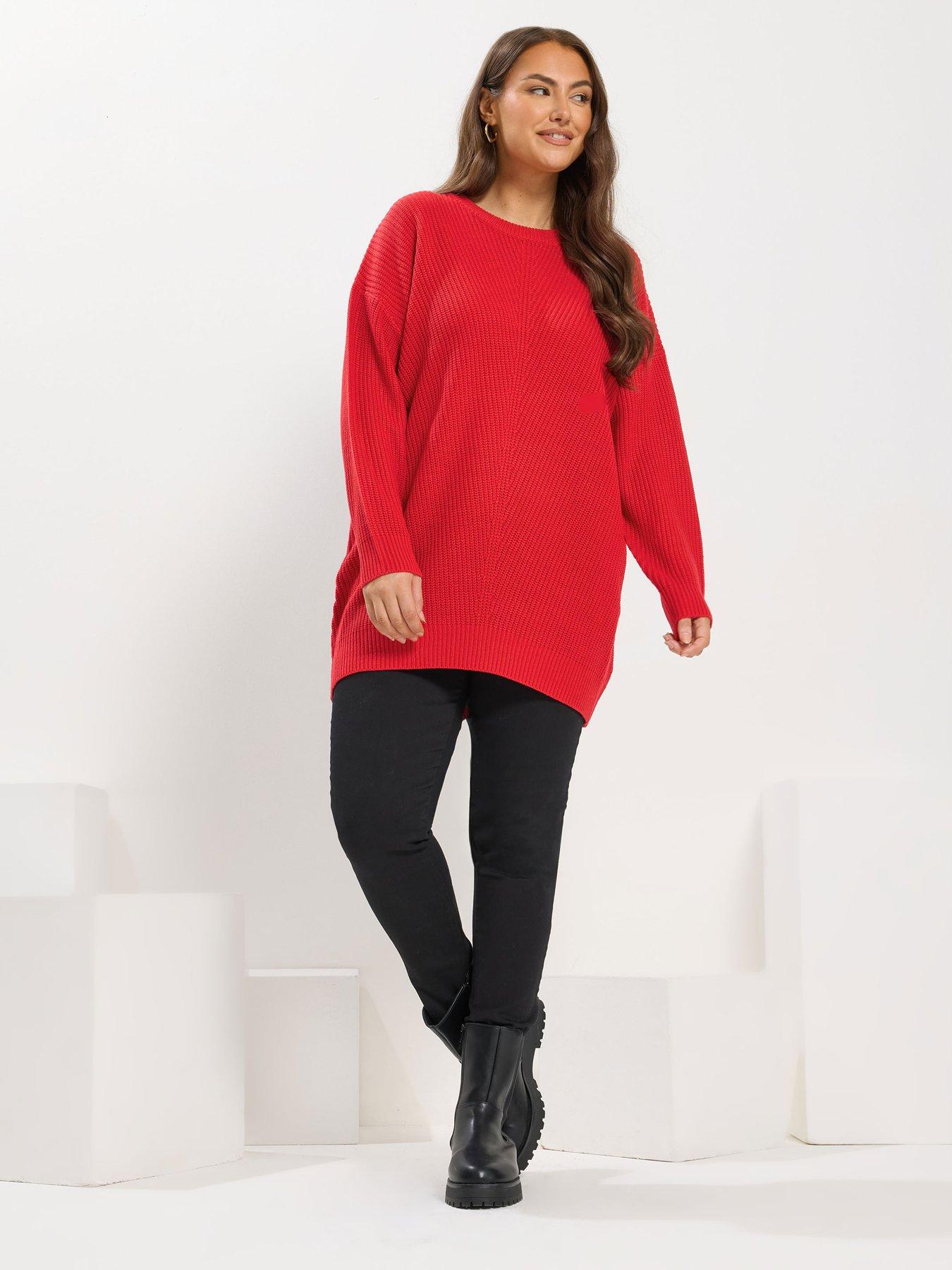  image of yours-curve-essential-jumper-red
