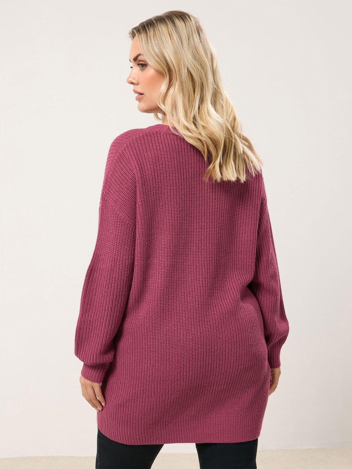 stillFront image of yours-curve-essential-jumper-pink