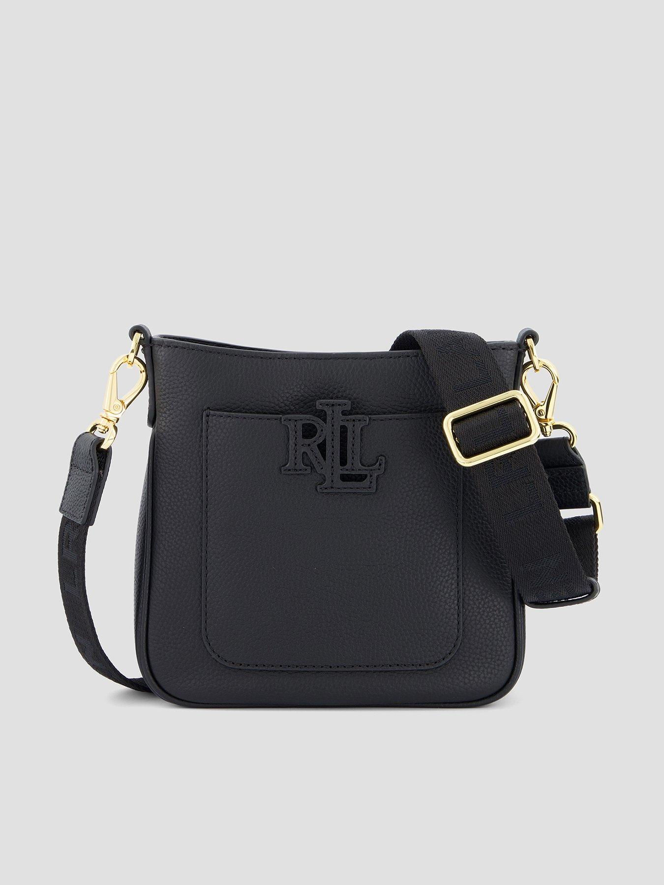 Image 1 of 5 of Lauren by Ralph Lauren Cameryn Small Leather Crossbody Bag - Black