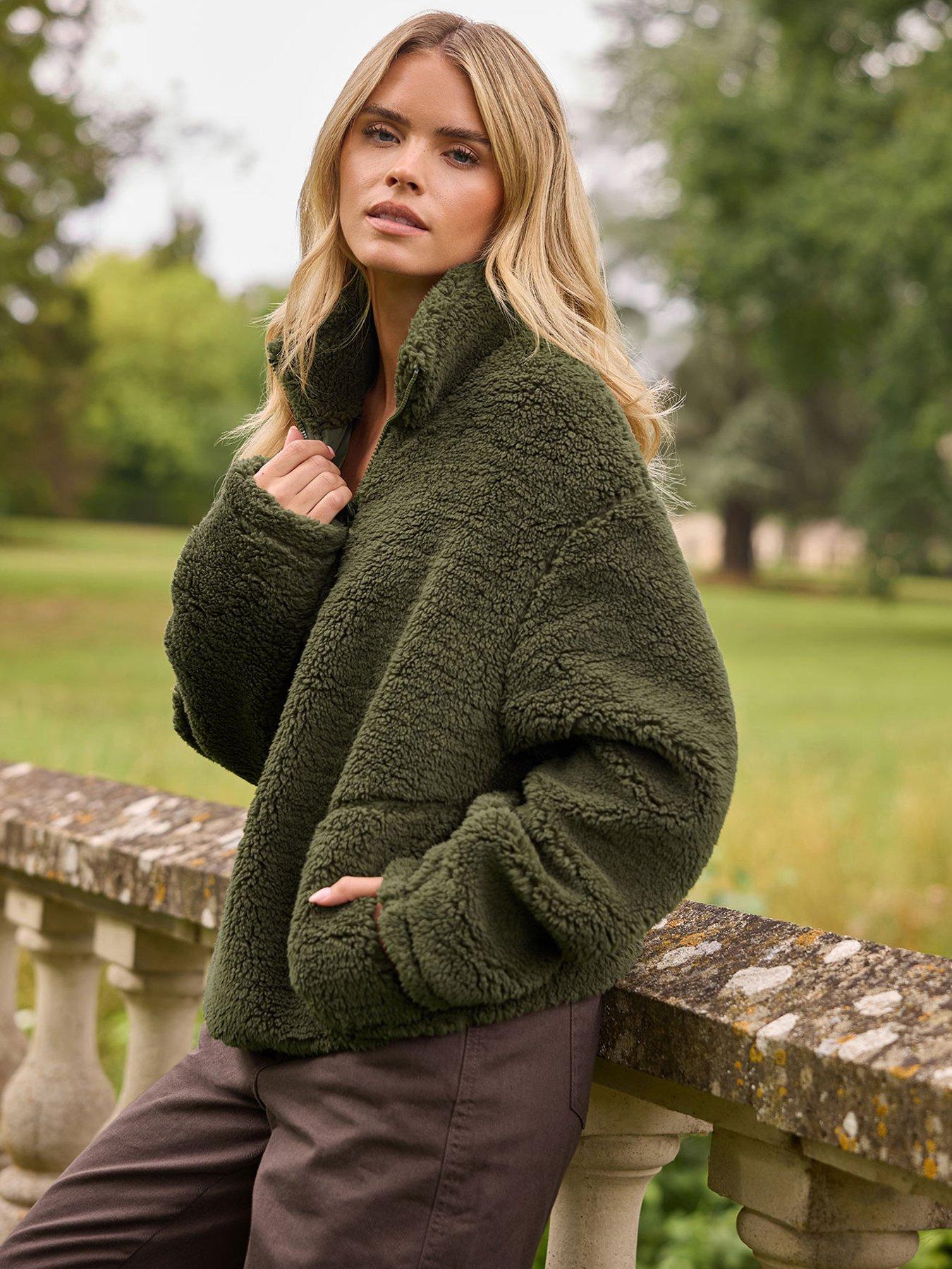 Image 1 of 4 of PixieGirl Petite Half Zip Fleece - Green