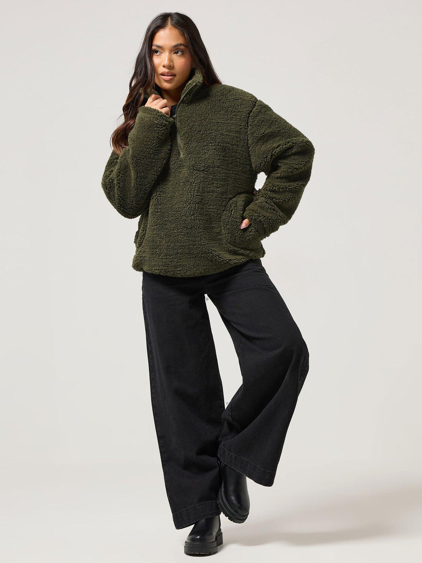 Image 3 of 4 of PixieGirl Petite Half Zip Fleece - Green