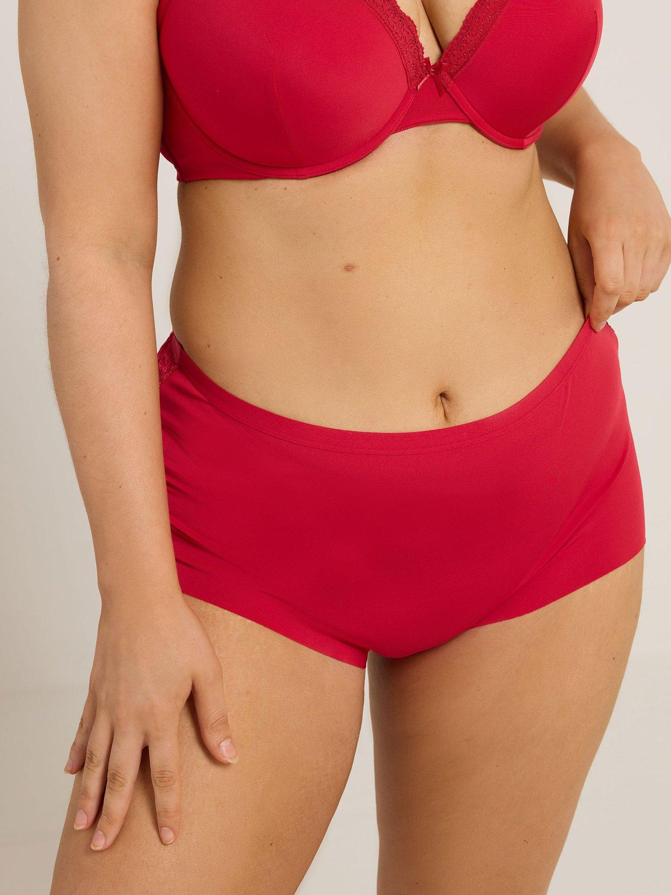 Image 4 of 4 of Yours Curve 3 Pack Lace Back High Waist Knickers - Purple