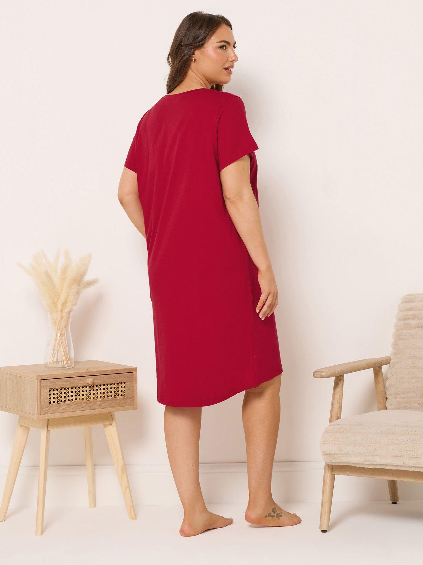 Image 2 of 4 of Yours Curve You're My Jam Nightdress - Red