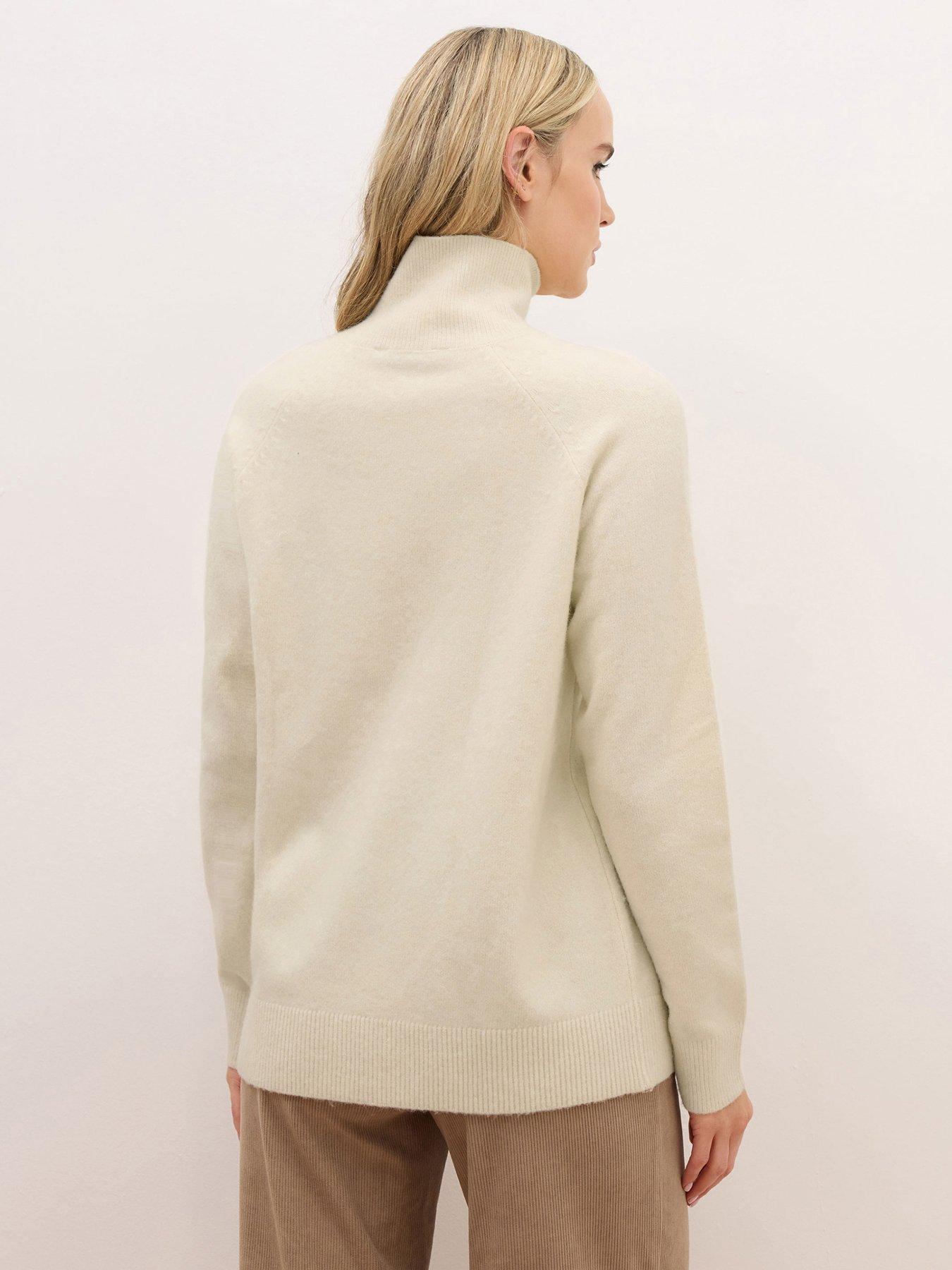  image of long-tall-sally-premium-zip-funnel-jumper-natural