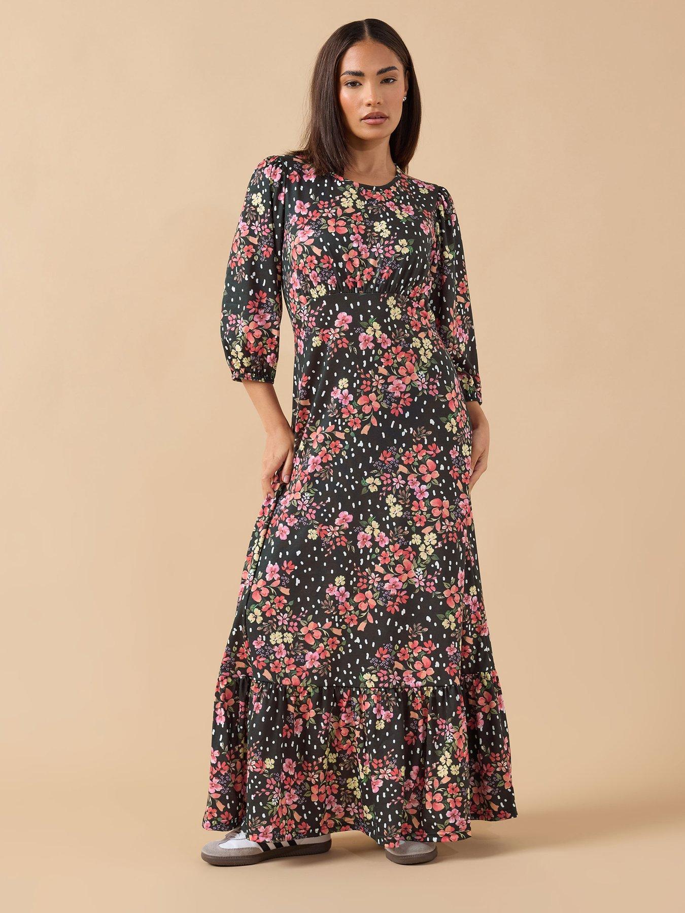 pixiegirl-petite-spot-and-floral-maxi-dress-black