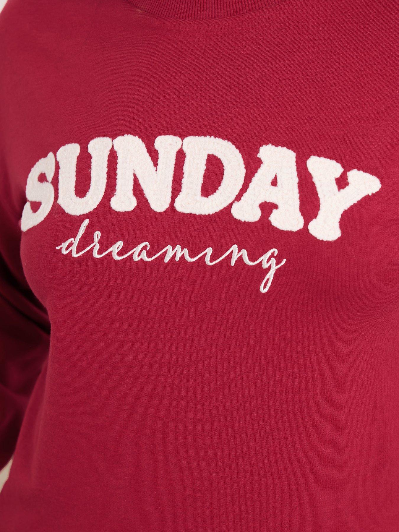 Image 5 of 6 of PixieGirl Petite Sunday Dreaming Lounge Top - Red