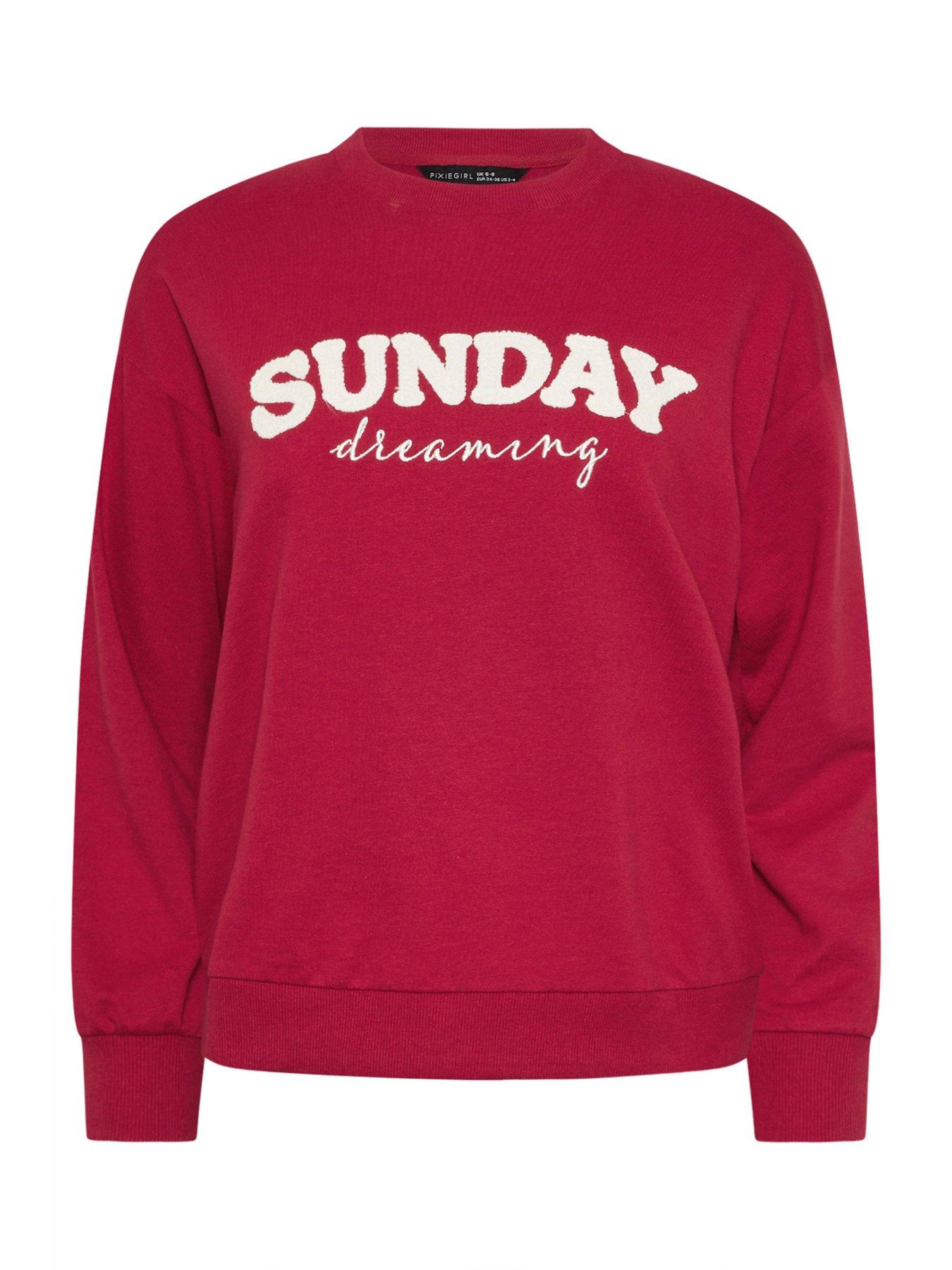 Image 6 of 6 of PixieGirl Petite Sunday Dreaming Lounge Top - Red