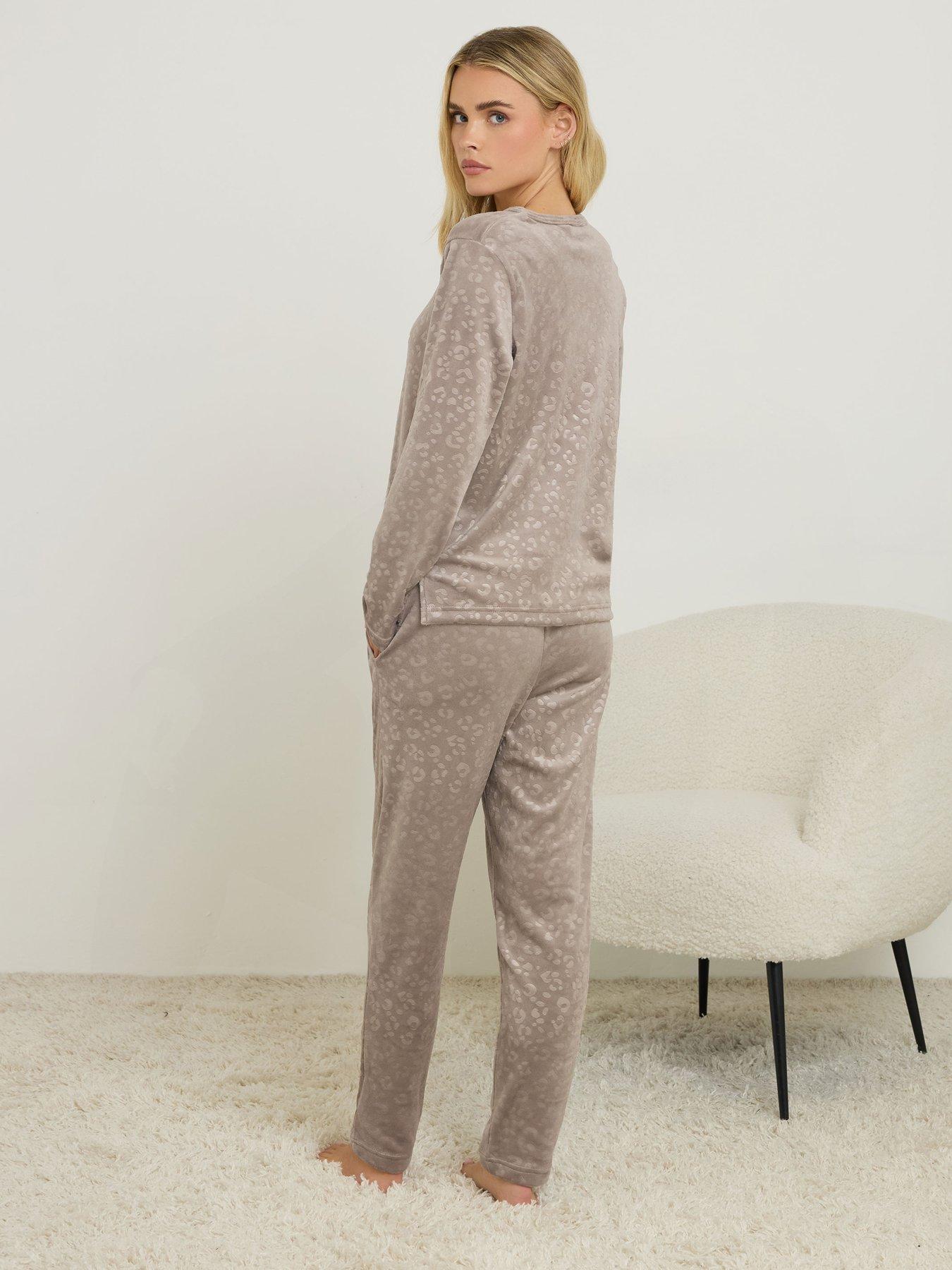  image of pixiegirl-petite-super-luxe-embossed-pj-set-natural