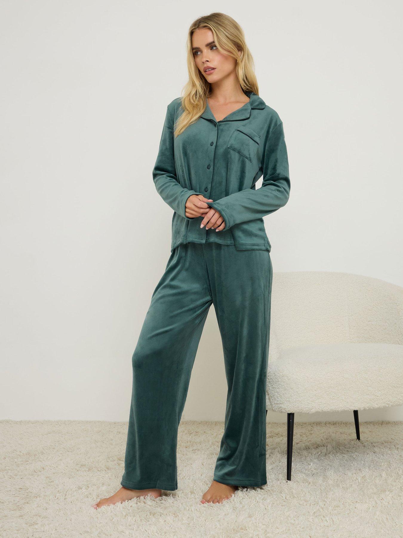  image of pixiegirl-petite-super-luxe-pj-set-green