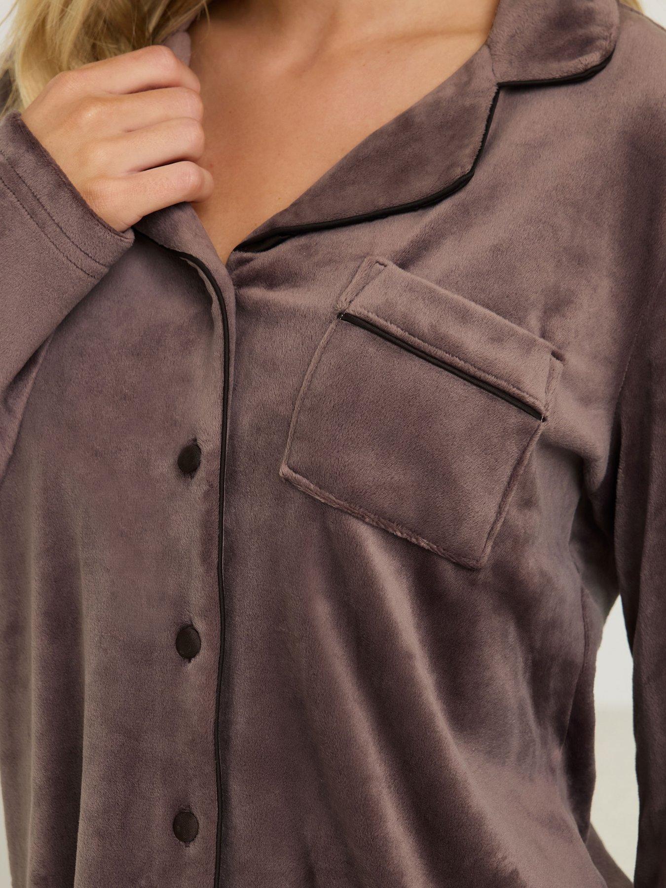  image of pixiegirl-petite-super-luxe-pj-set-brown