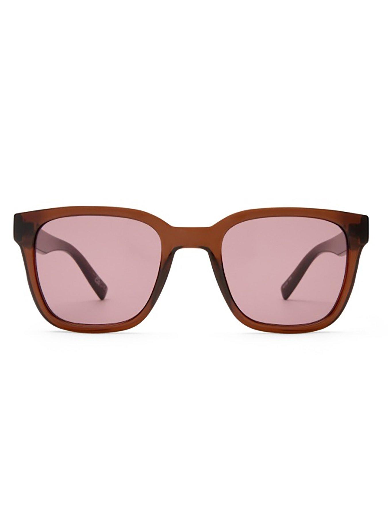  image of le-specs-elixir-square-sunglasses-dark-chocolate-brown