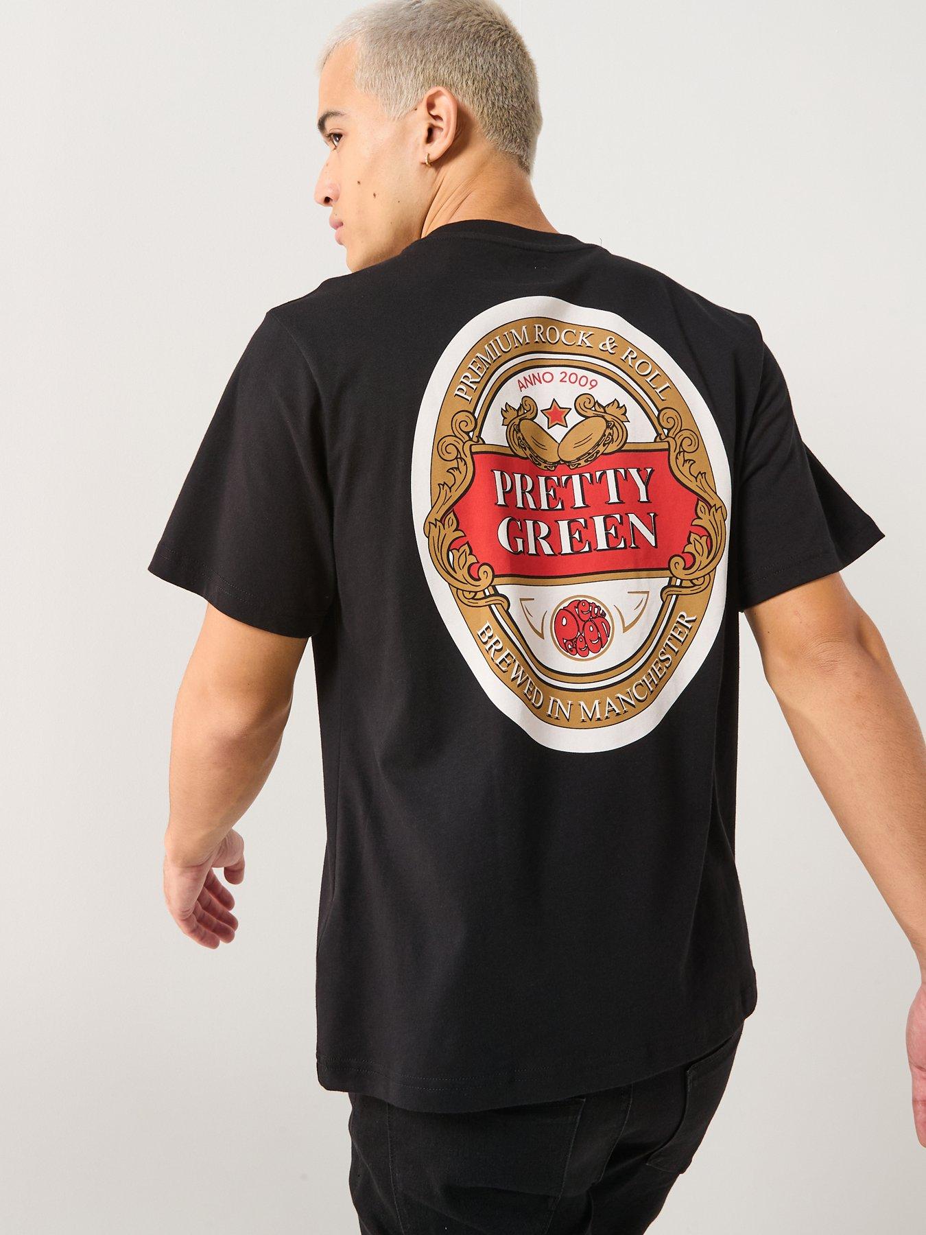 Image 1 of 6 of Pretty Green Nelson Back Graphic T-shirt - Black