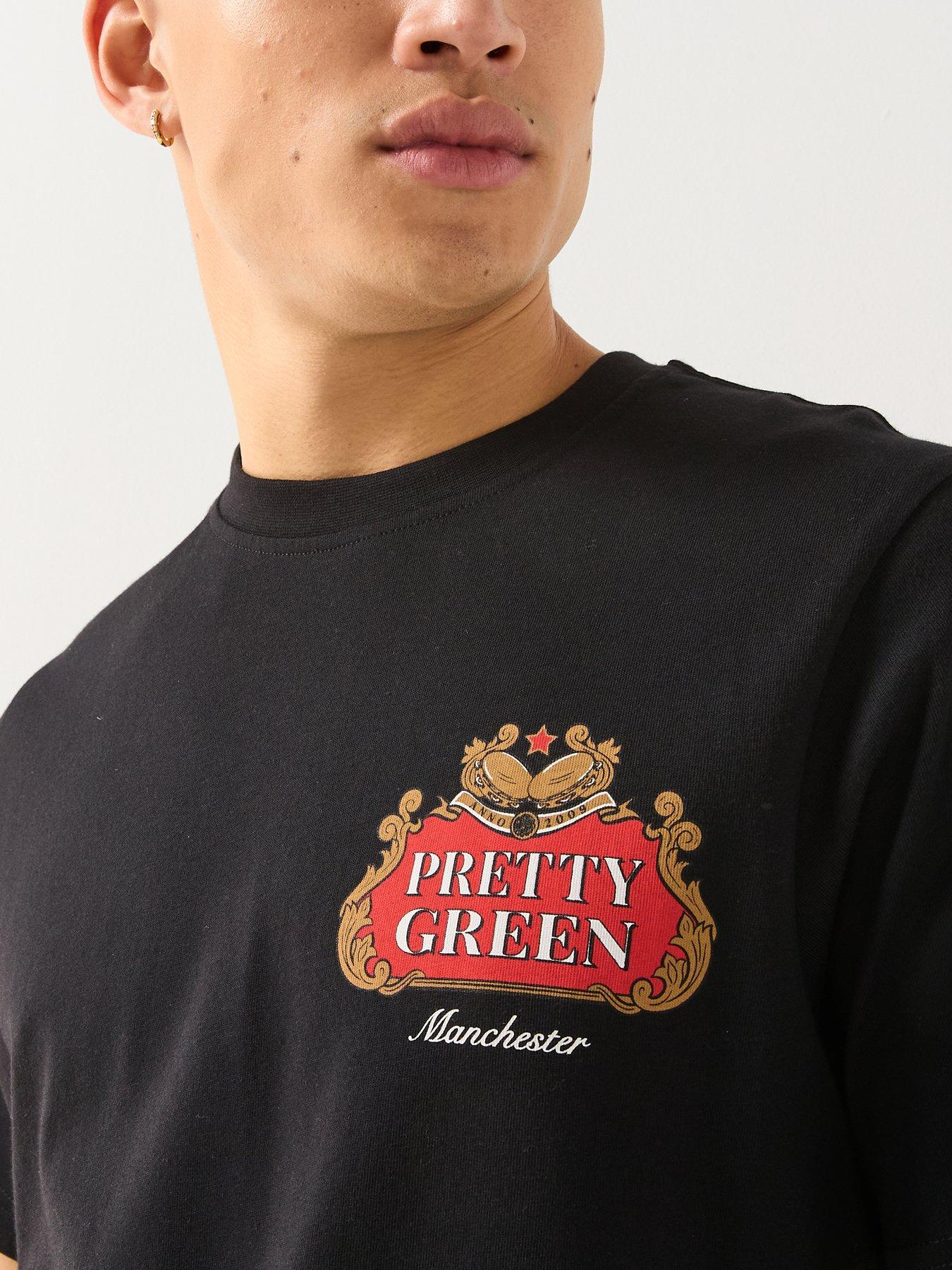 Image 5 of 6 of Pretty Green Nelson Back Graphic T-shirt - Black