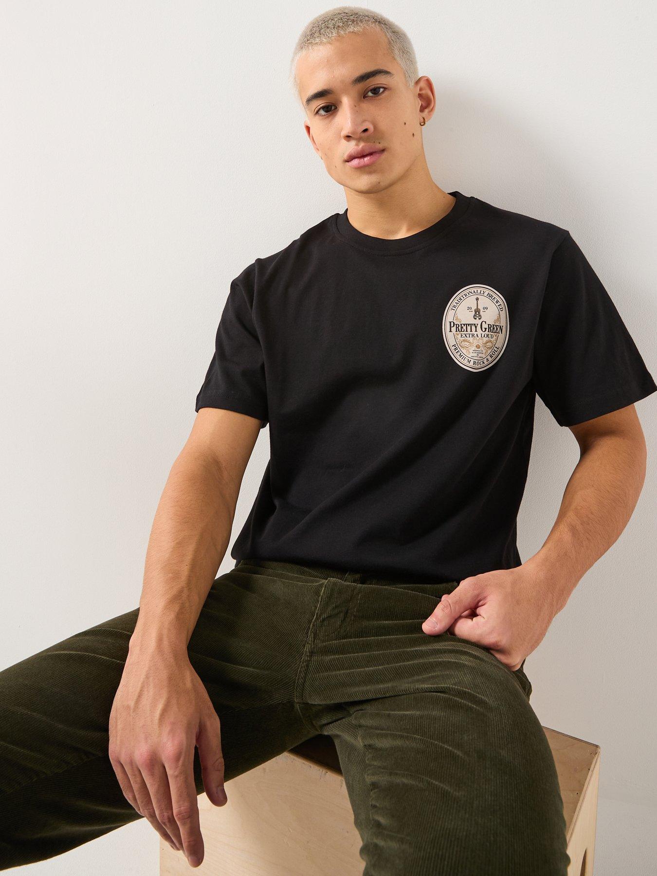 Image 4 of 6 of Pretty Green Graphic Stuff T-shirt - Black