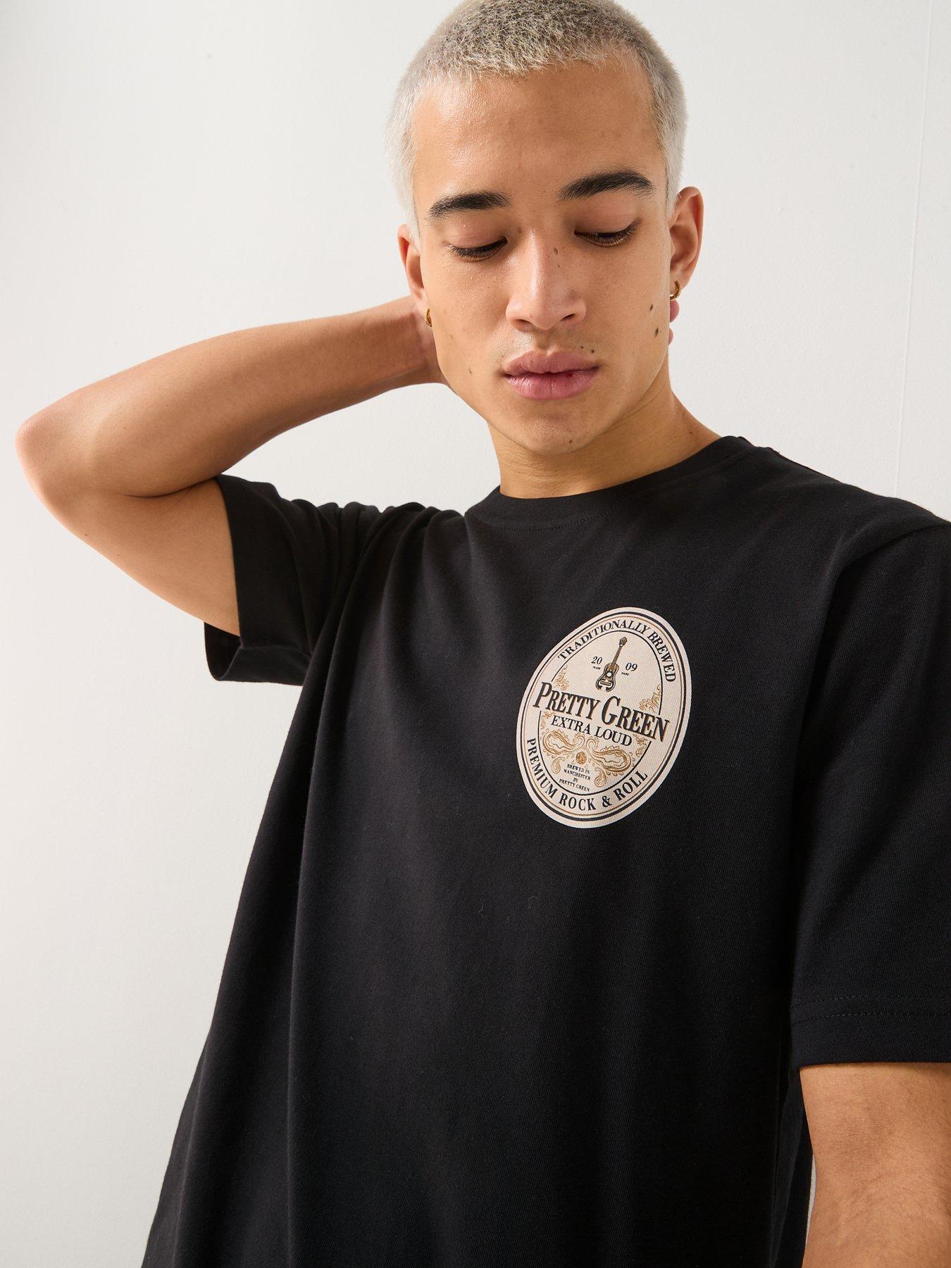 Image 6 of 6 of Pretty Green Graphic Stuff T-shirt - Black